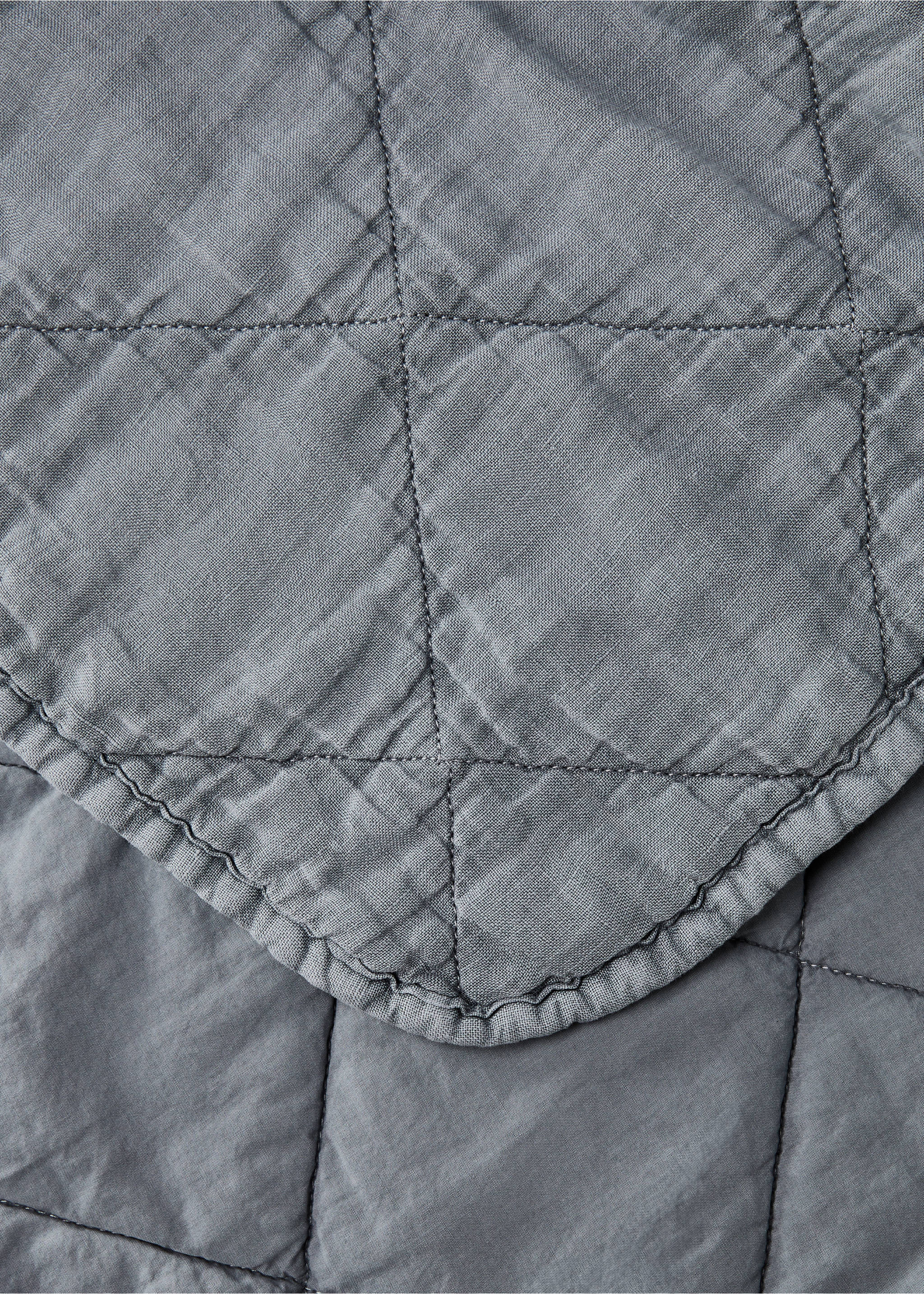 Edredó lli garment dyed llit 130/150 cm - Detall de l'article 1, Gris mitjà. Ref: 87092955-00.