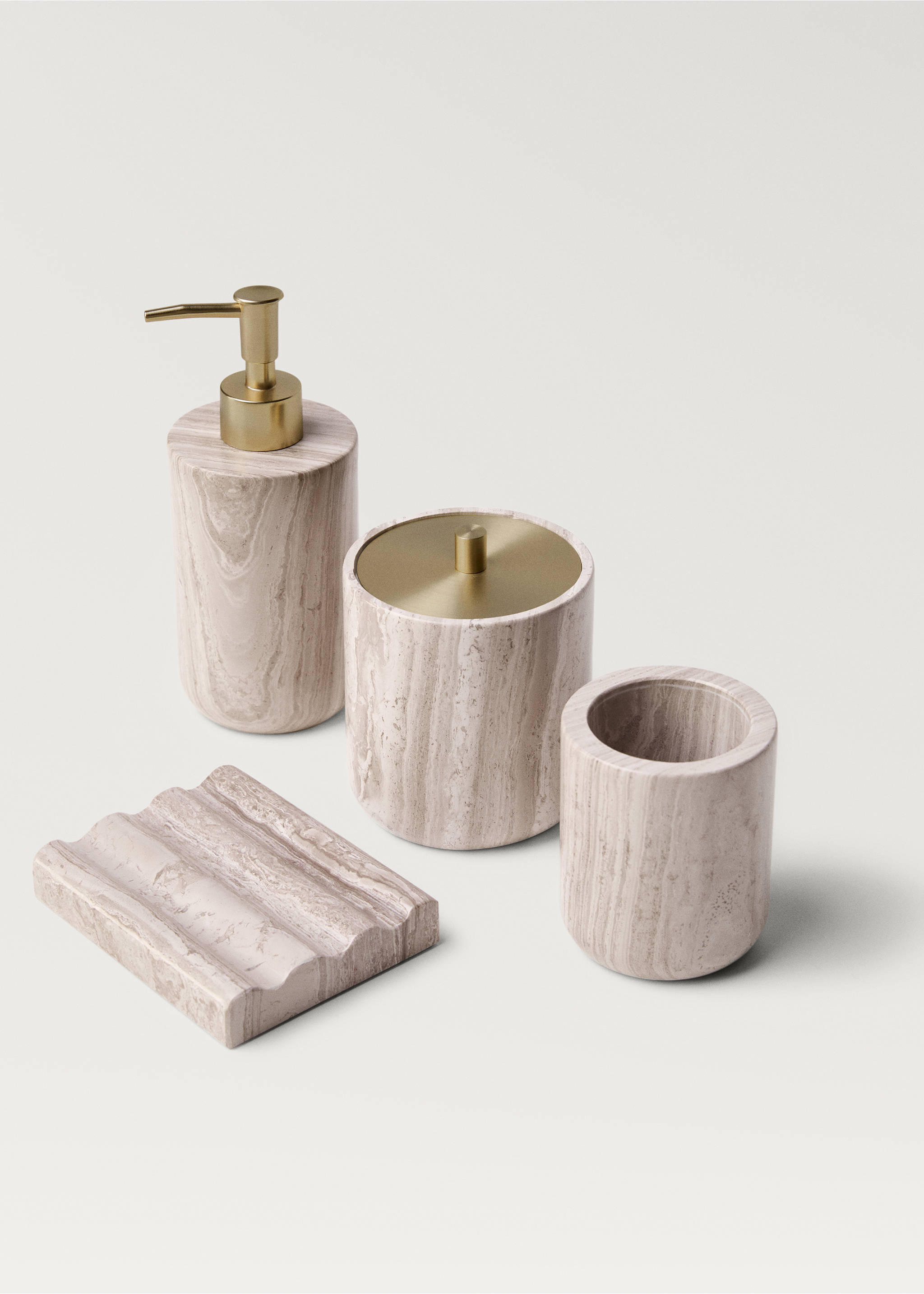 Marble bathroom glass - Details of the article 3, Light/Pastel Grey. Ref: 87092956-00.