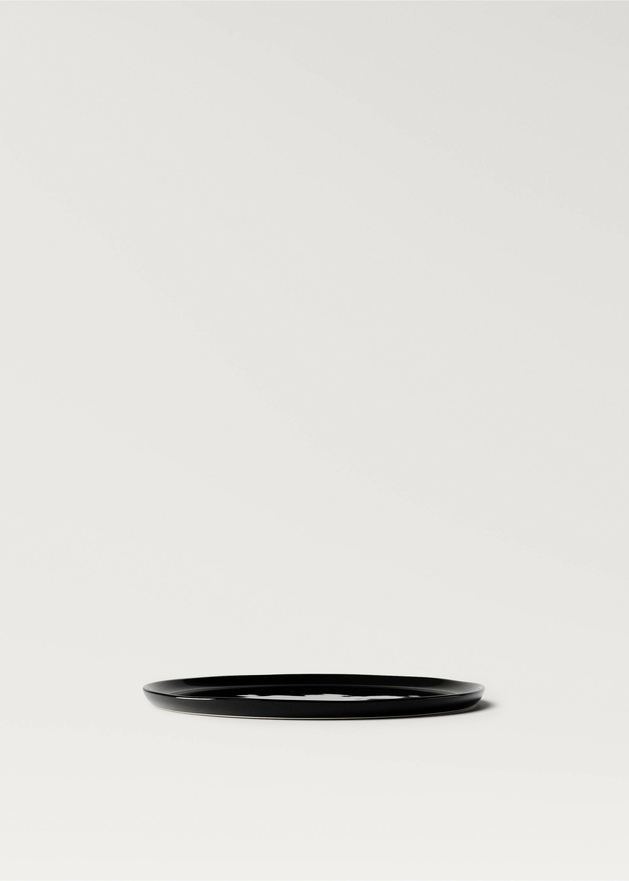 Essteller aus feinem Steingut - Detail des Artikels 3, Schwarz. Ref: 87092959-00.