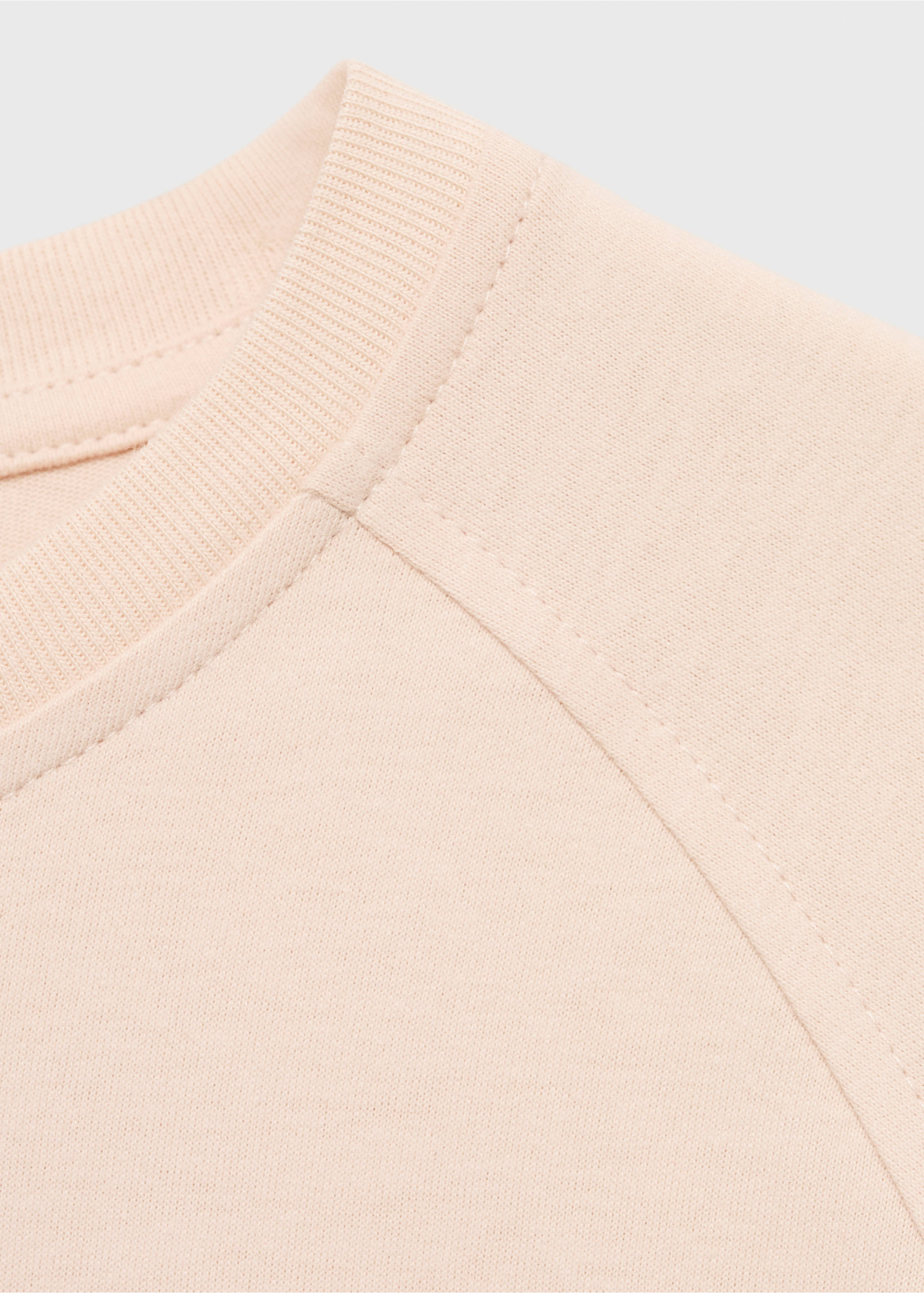 Cotton sweatshirt with soft finish - Details of the article 8, Salmon. Ref: 87092970-00.