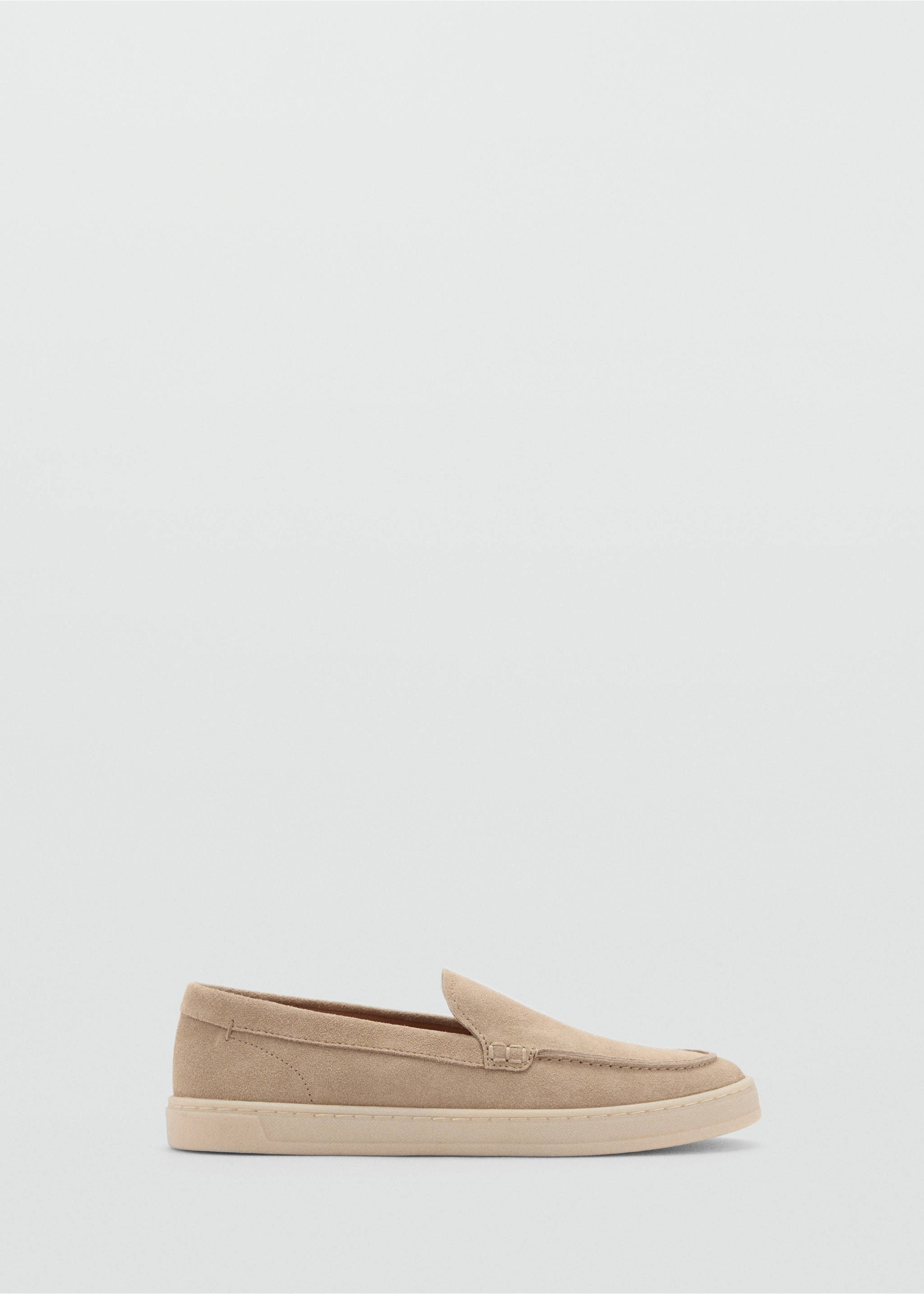 Schuh aus Rauleder - Artikel ohne Model, Sandfarben. Ref: 87093268-00.