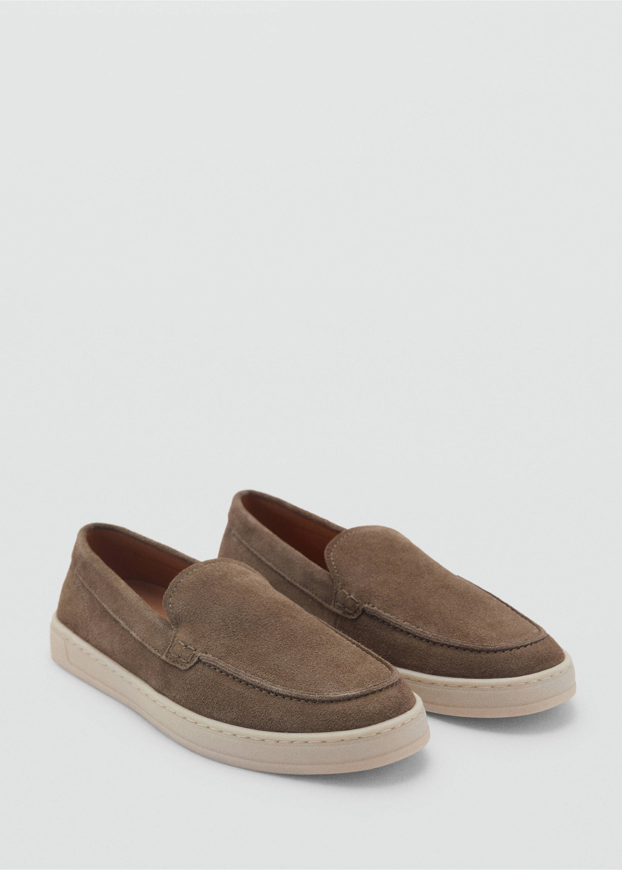 Split leather shoes - Medium plane, Brown. Ref: 87093268-00.