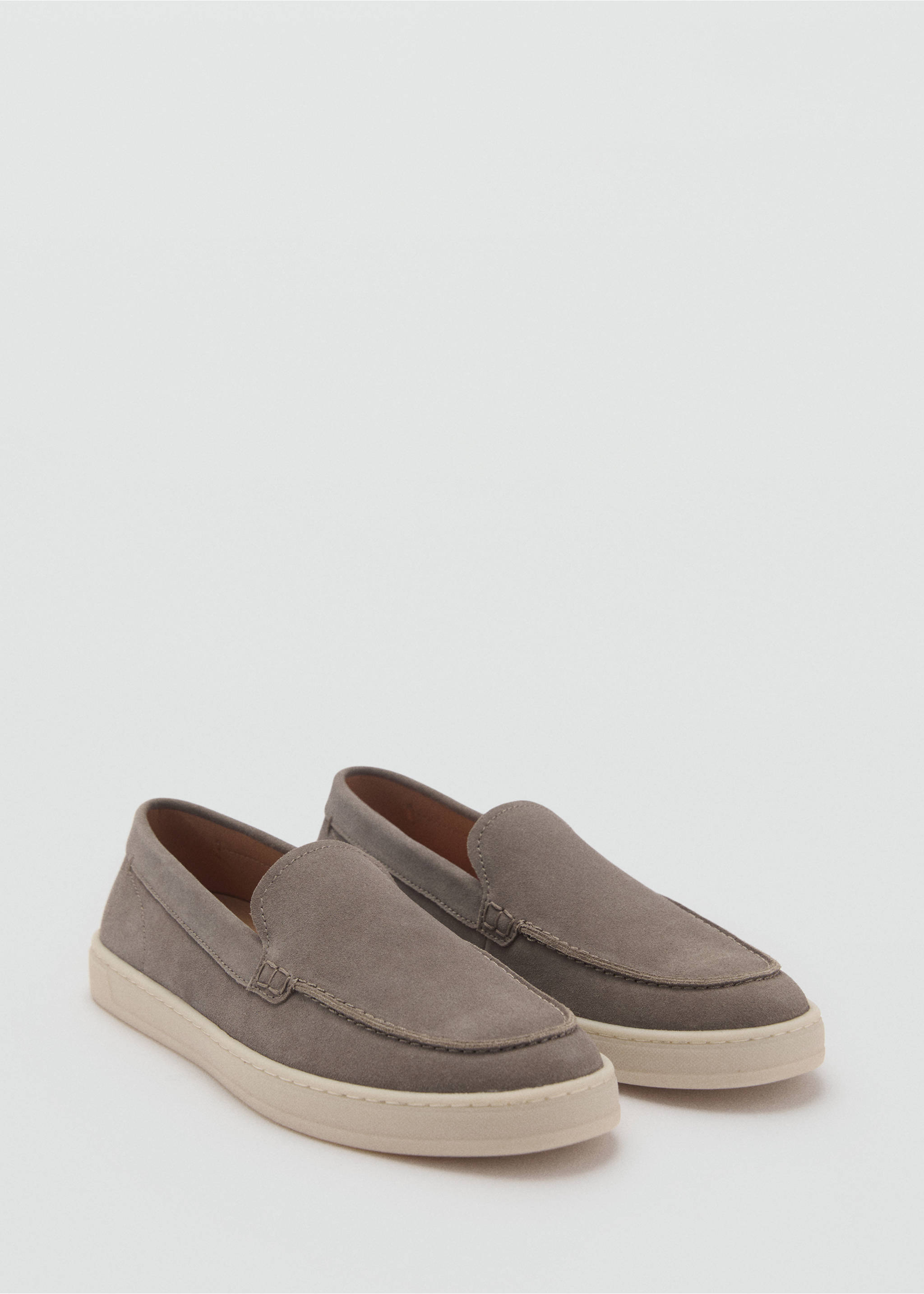 Split leather shoes - Medium plane, Grey. Ref: 87093268-00.
