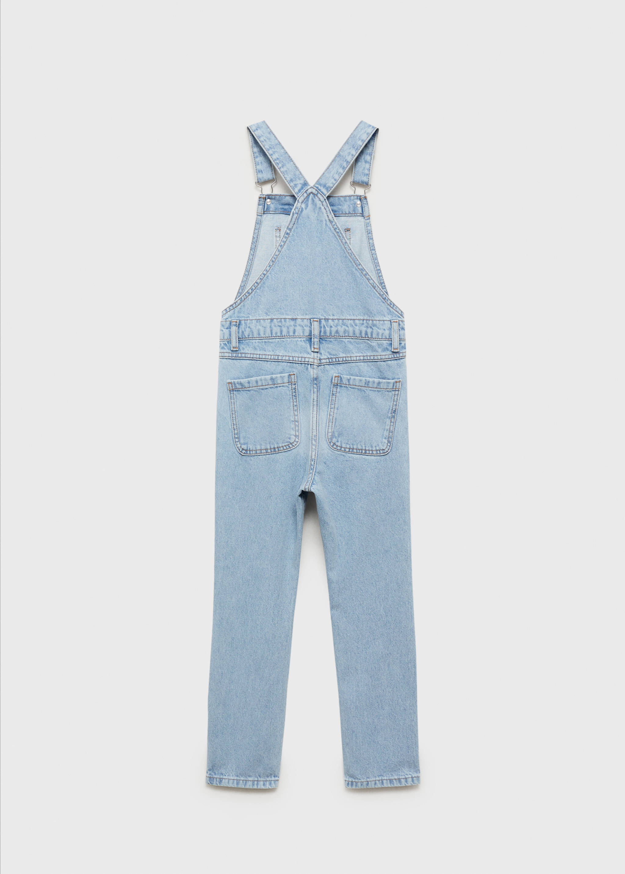Long denim dungarees - Reverse of the article