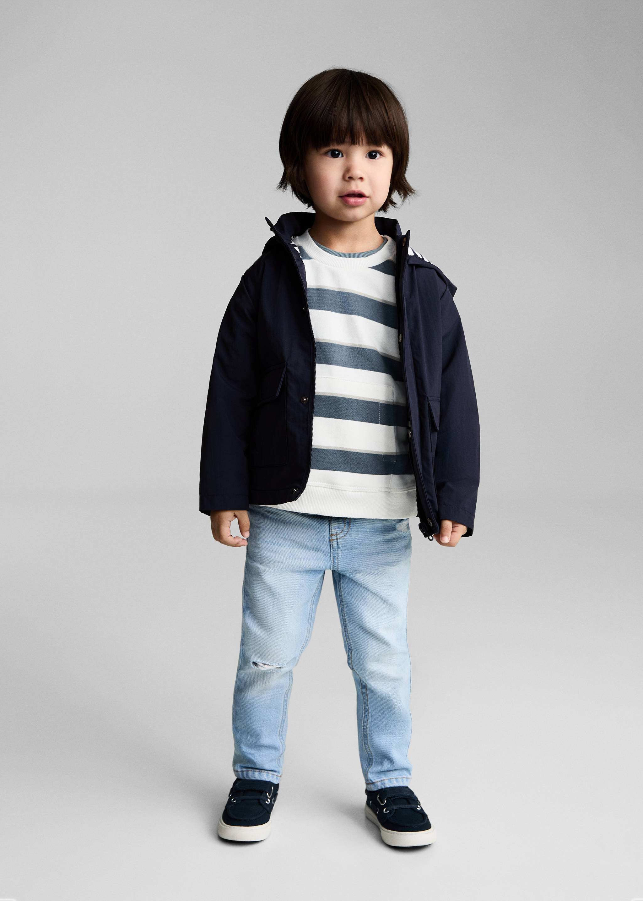 Sudadera algodón rayas - Plano general