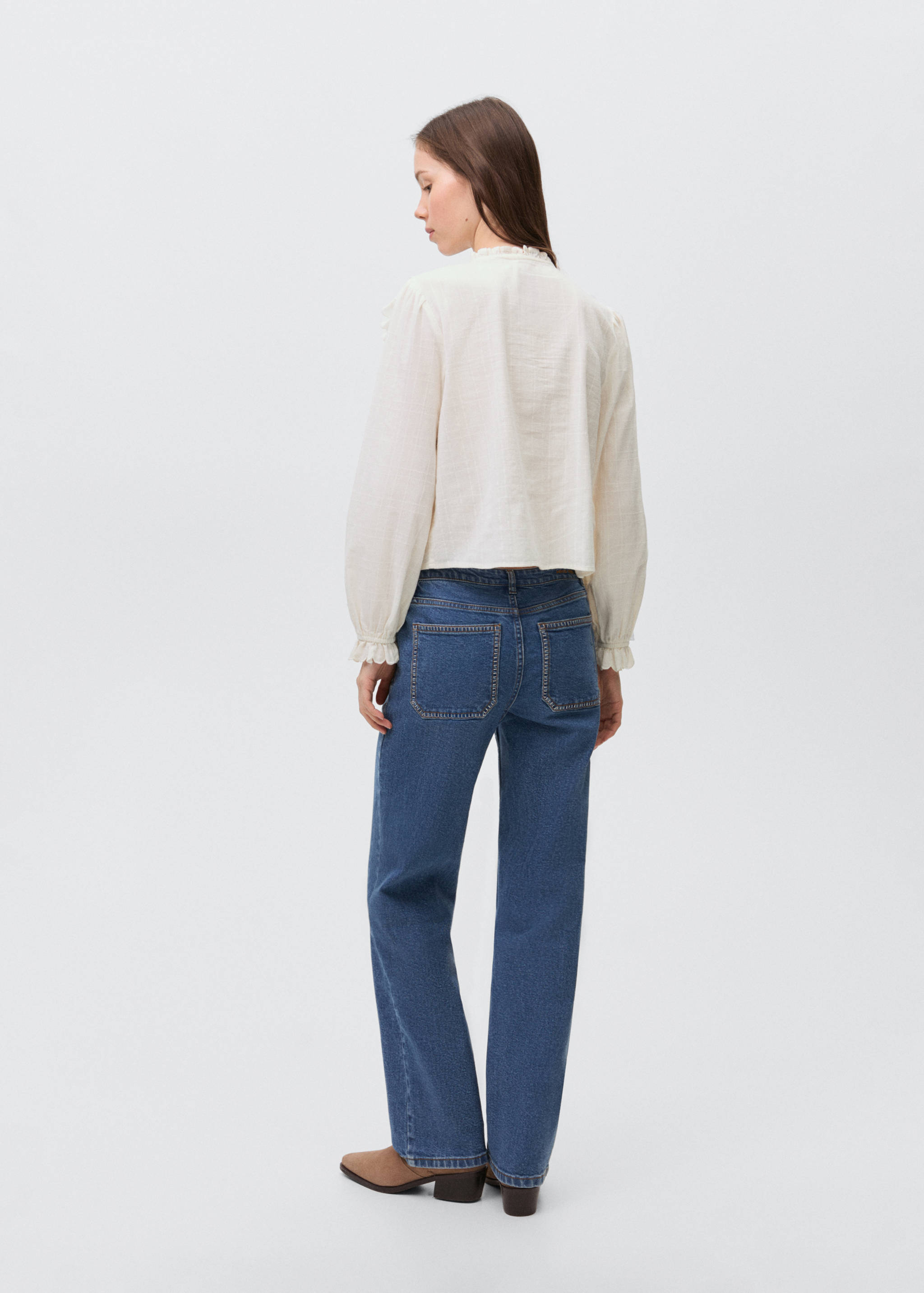 Ruched blouse with ruffles - Reverse of the article