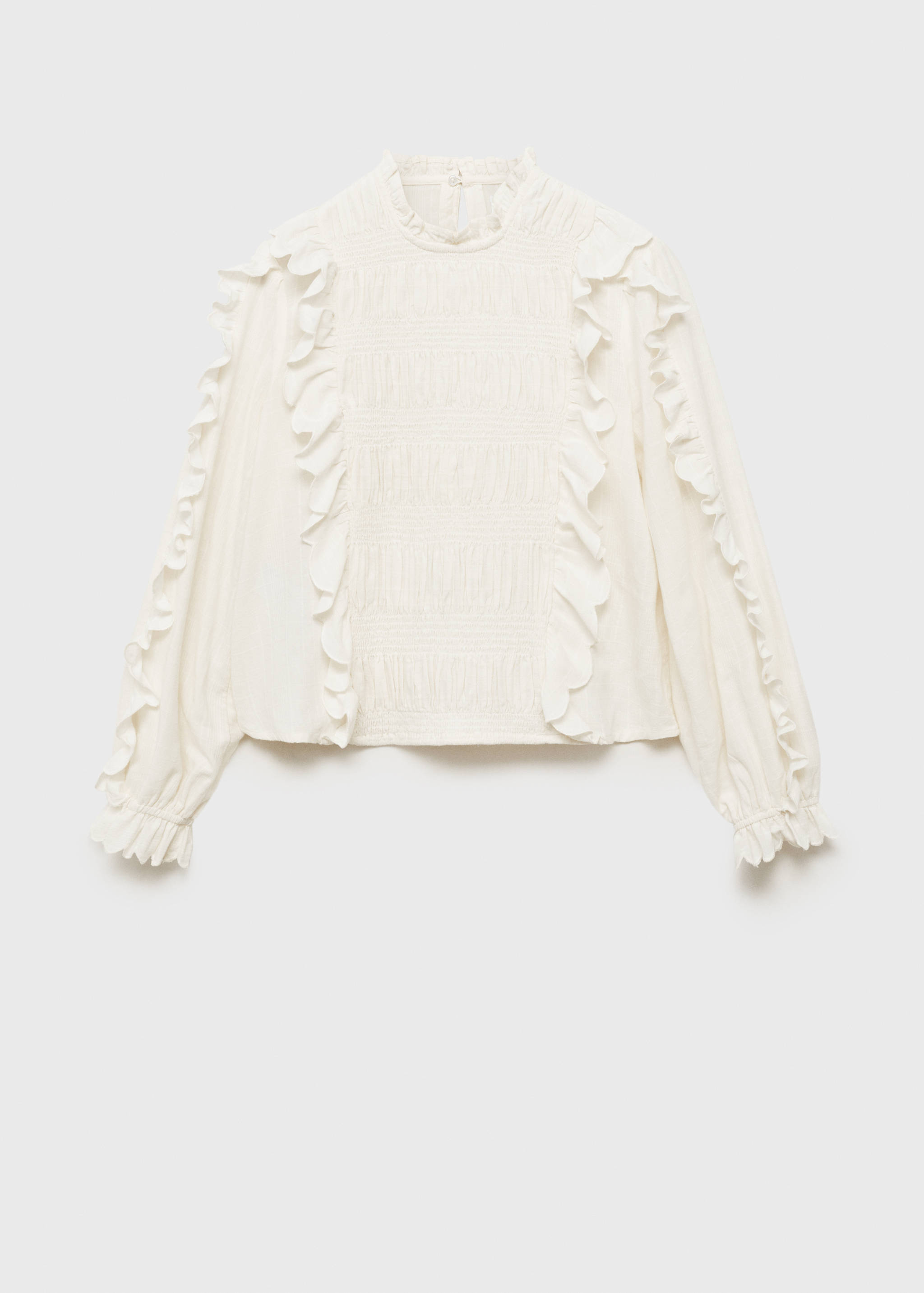 Ruched blouse with ruffles - Article without model