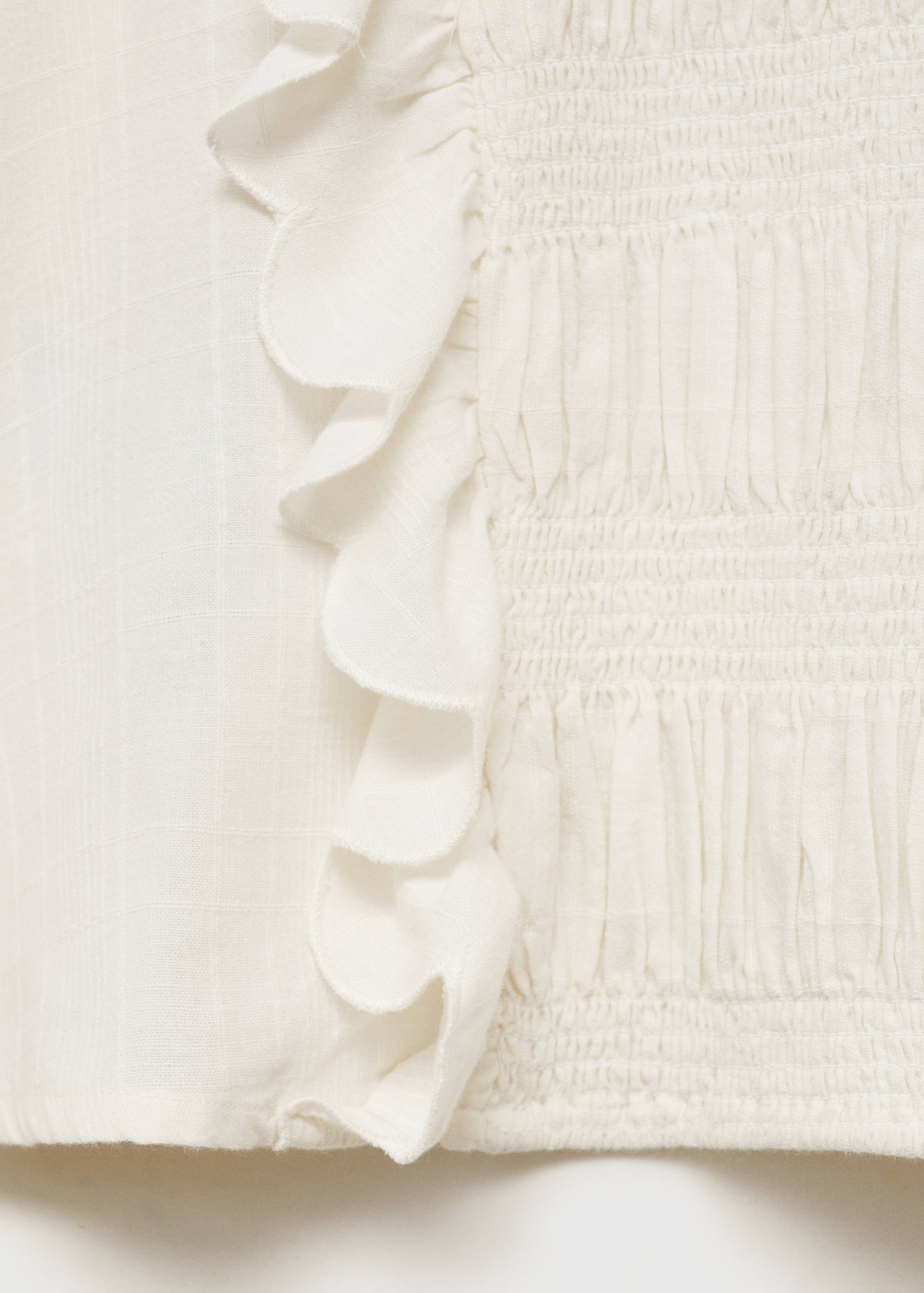 Ruched blouse with ruffles - Details of the article 0