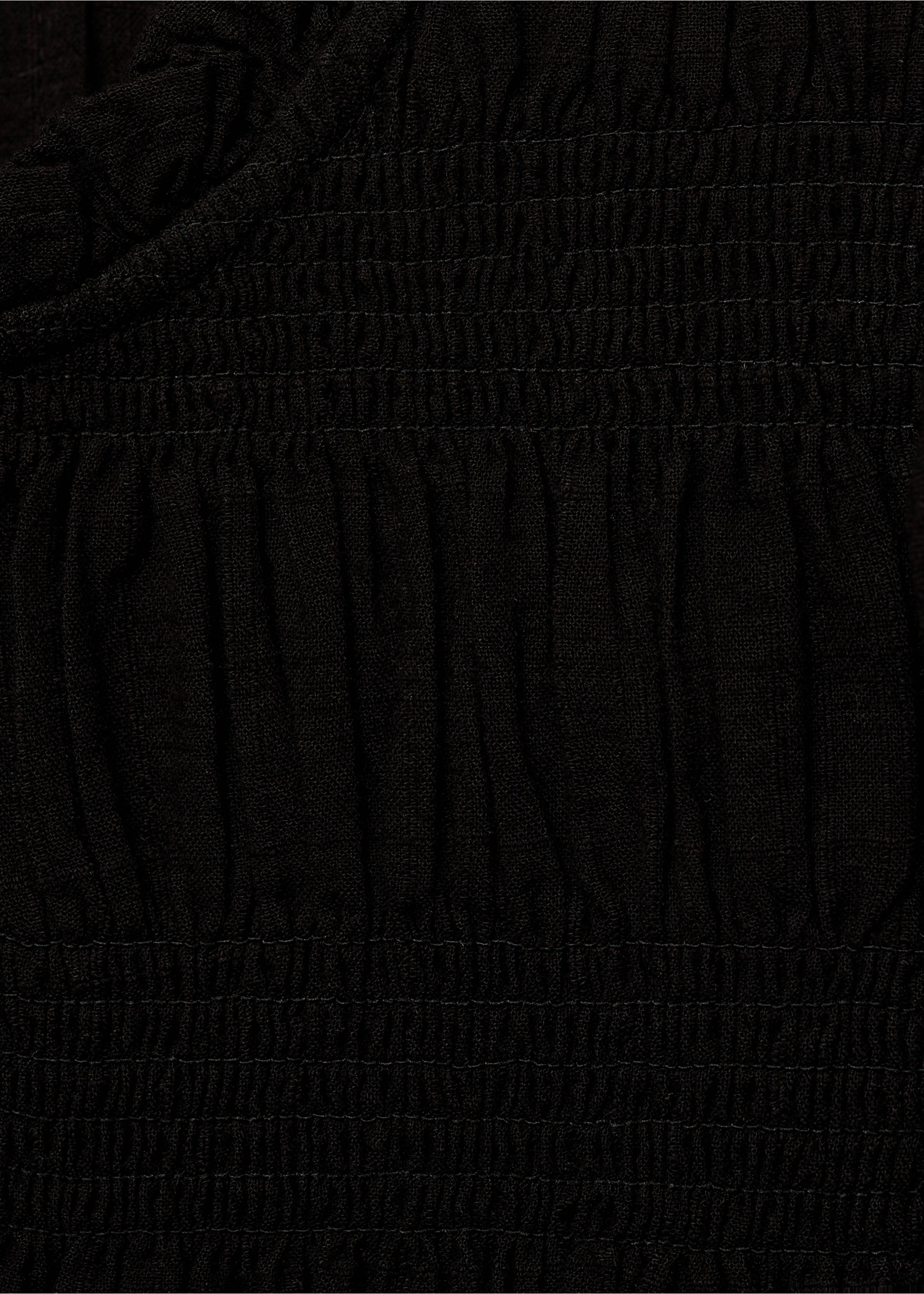 Geraffte Bluse mit Rüschen - Detail des Artikels 8, Schwarz. Ref: 87093277-00.