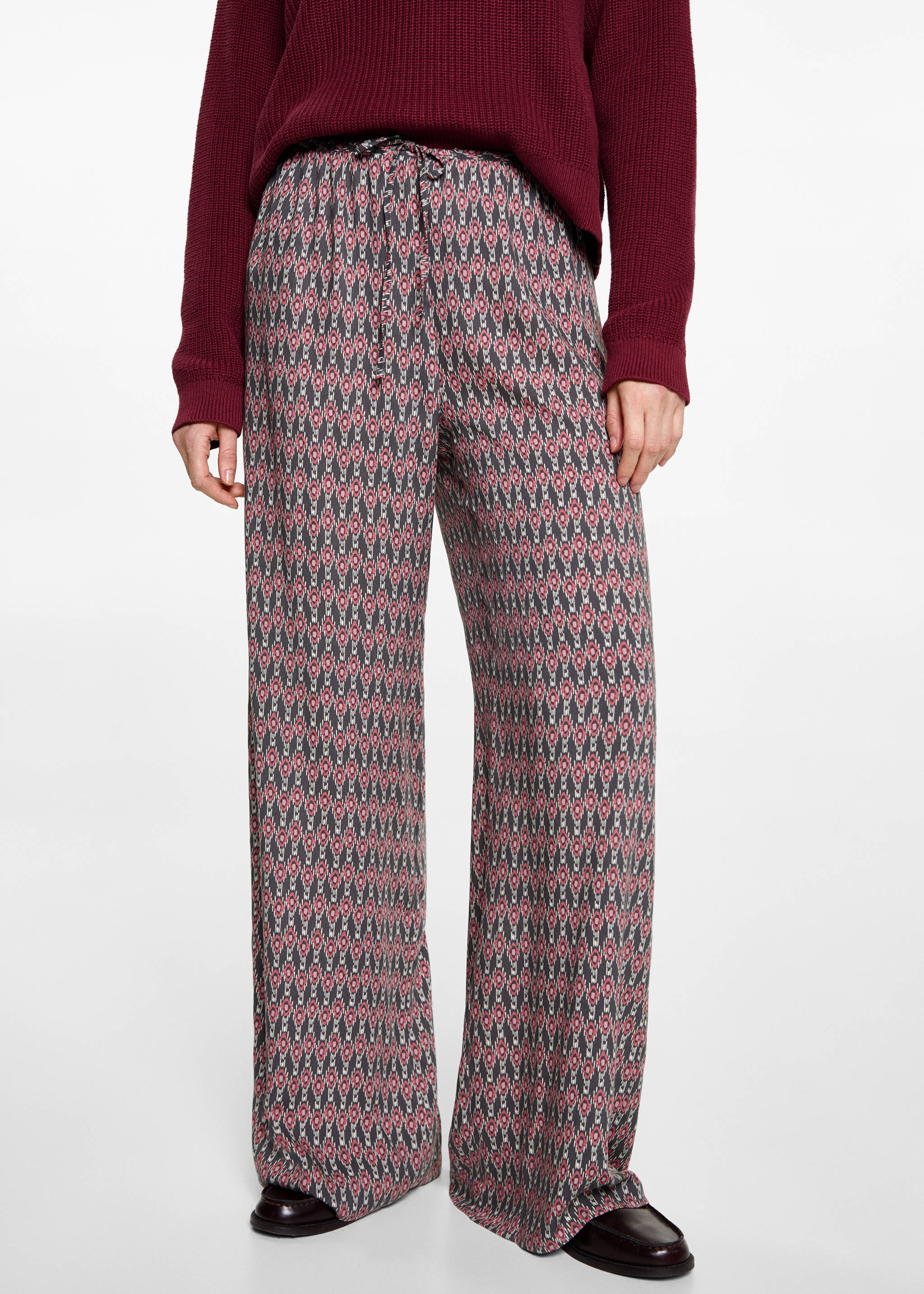 Flowy printed trousers - Medium plane