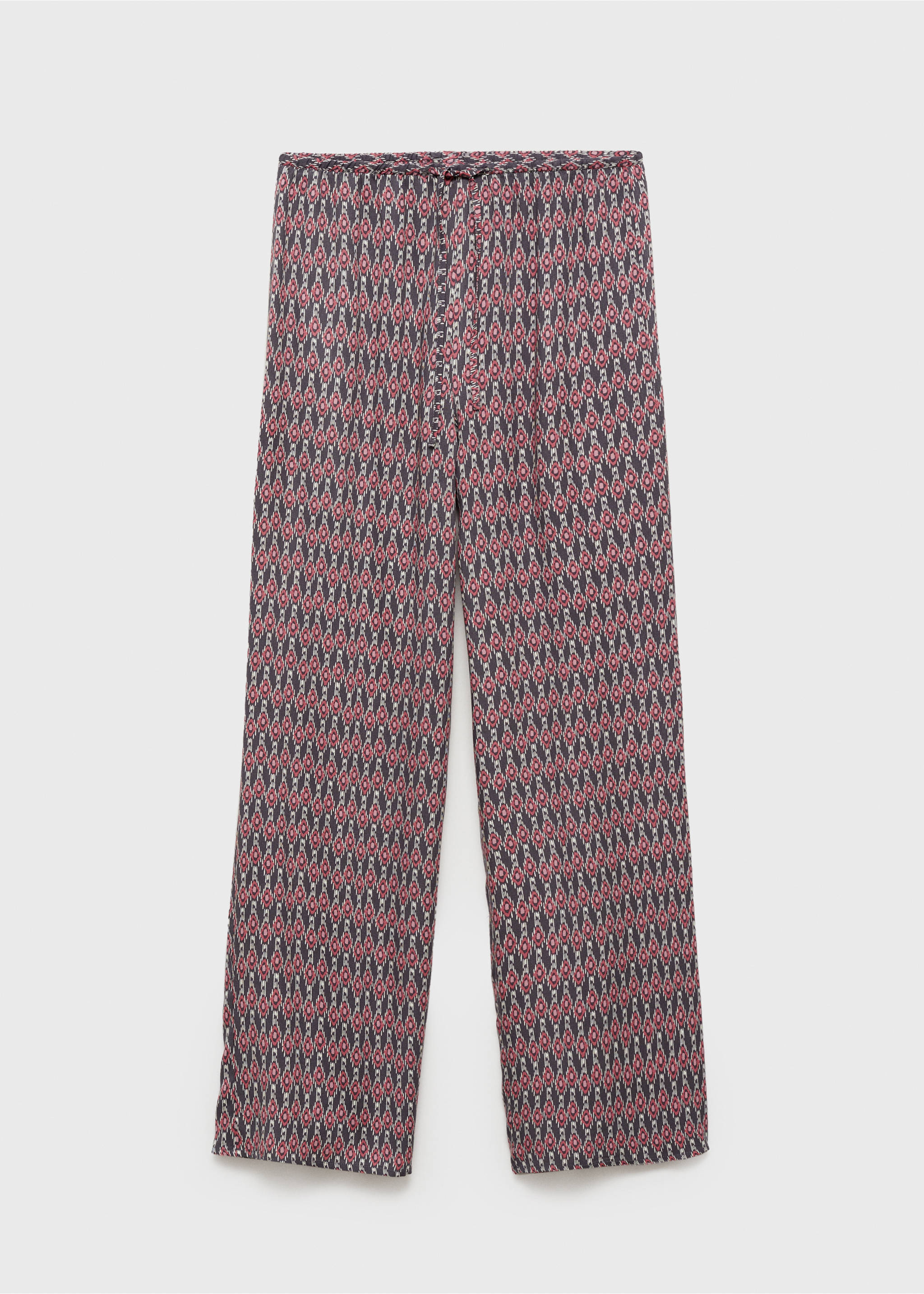 Flowy printed trousers - Article without model, Maroon. Ref: 87093278-00.