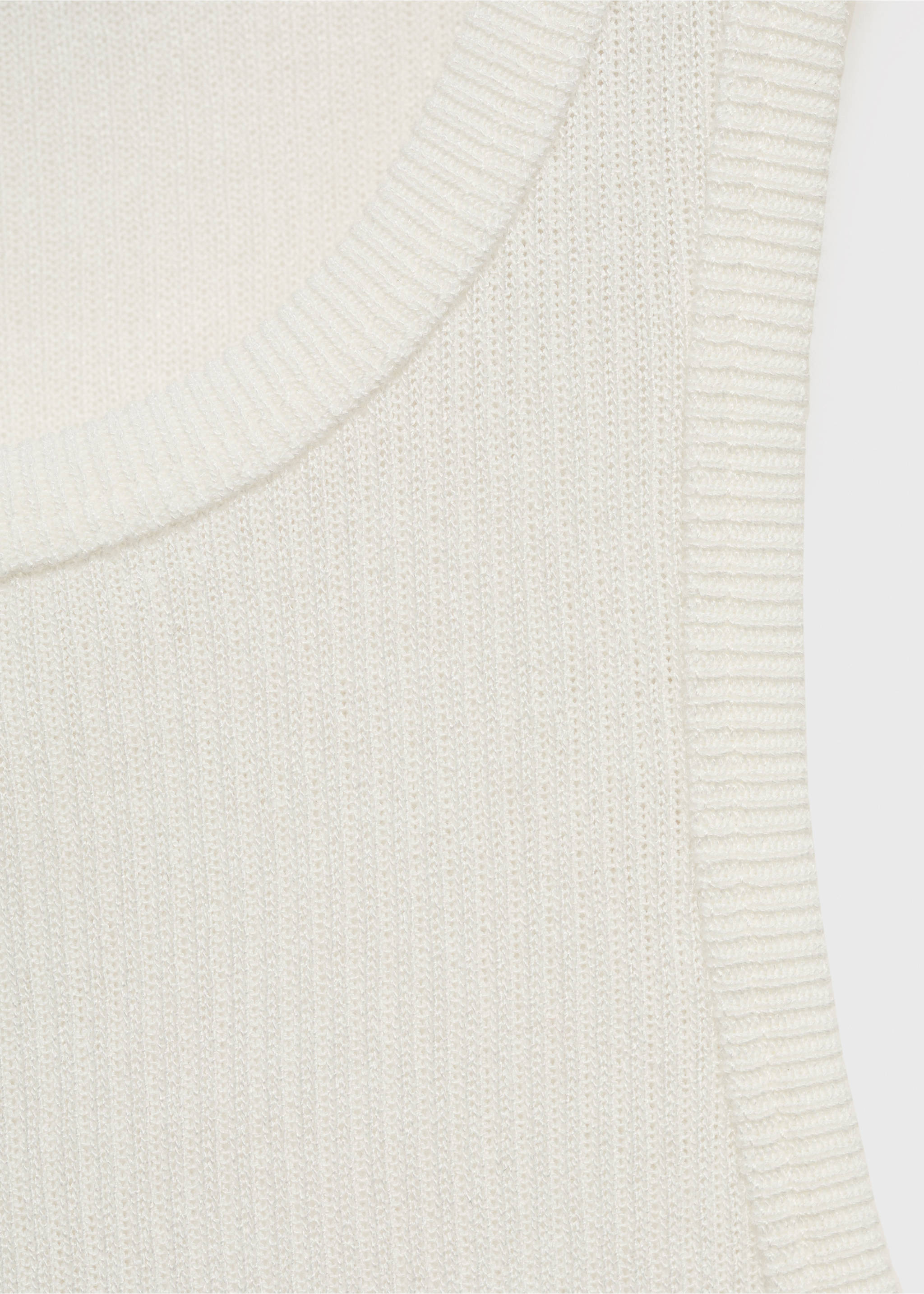 Geripptes Feinstrick-Top - Detail des Artikels 8, Ecru. Ref: 87093279-00.
