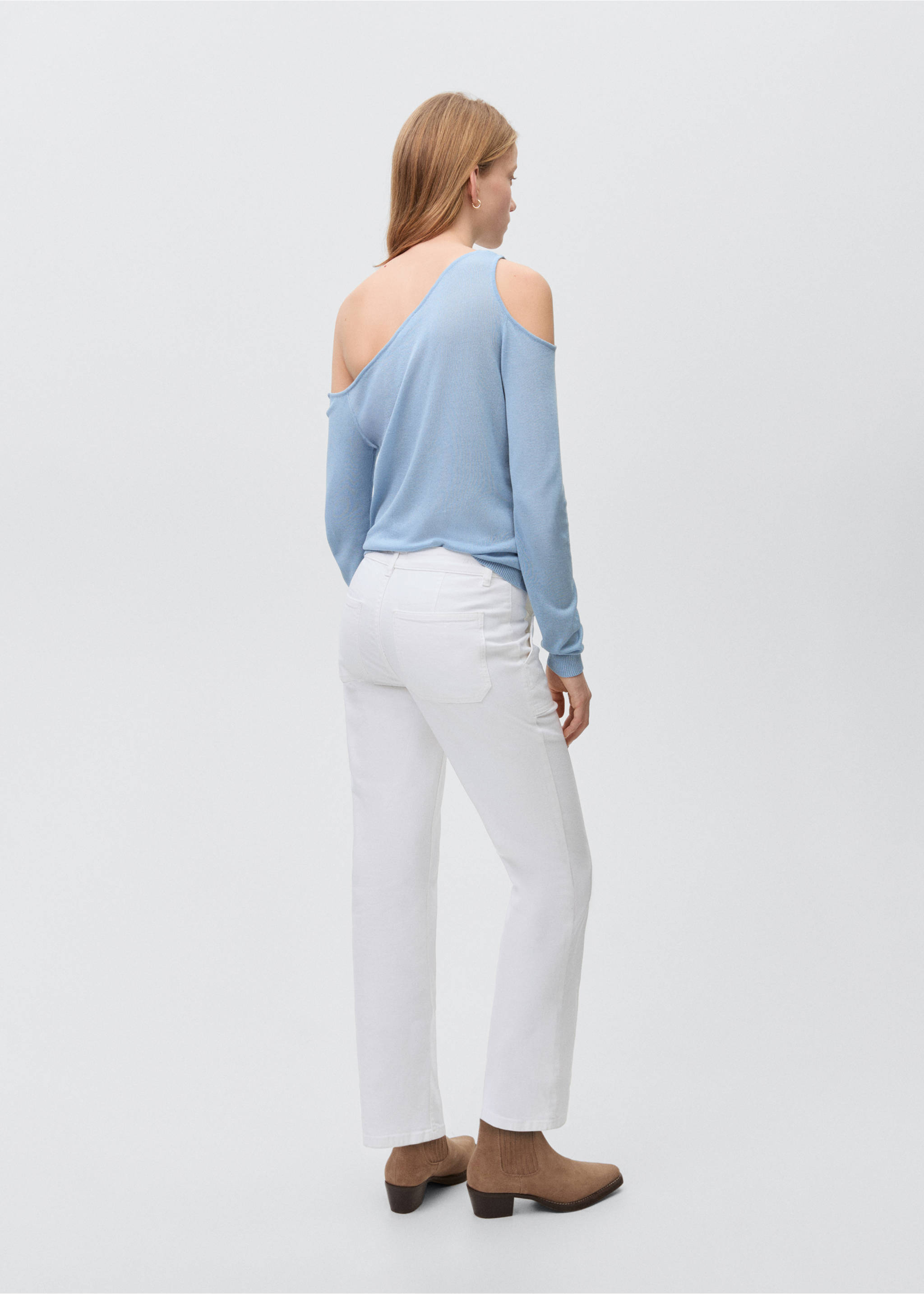 Slim Fit-Jeans - Rückseite des Artikels, Weiß. Ref: 87093280-00.