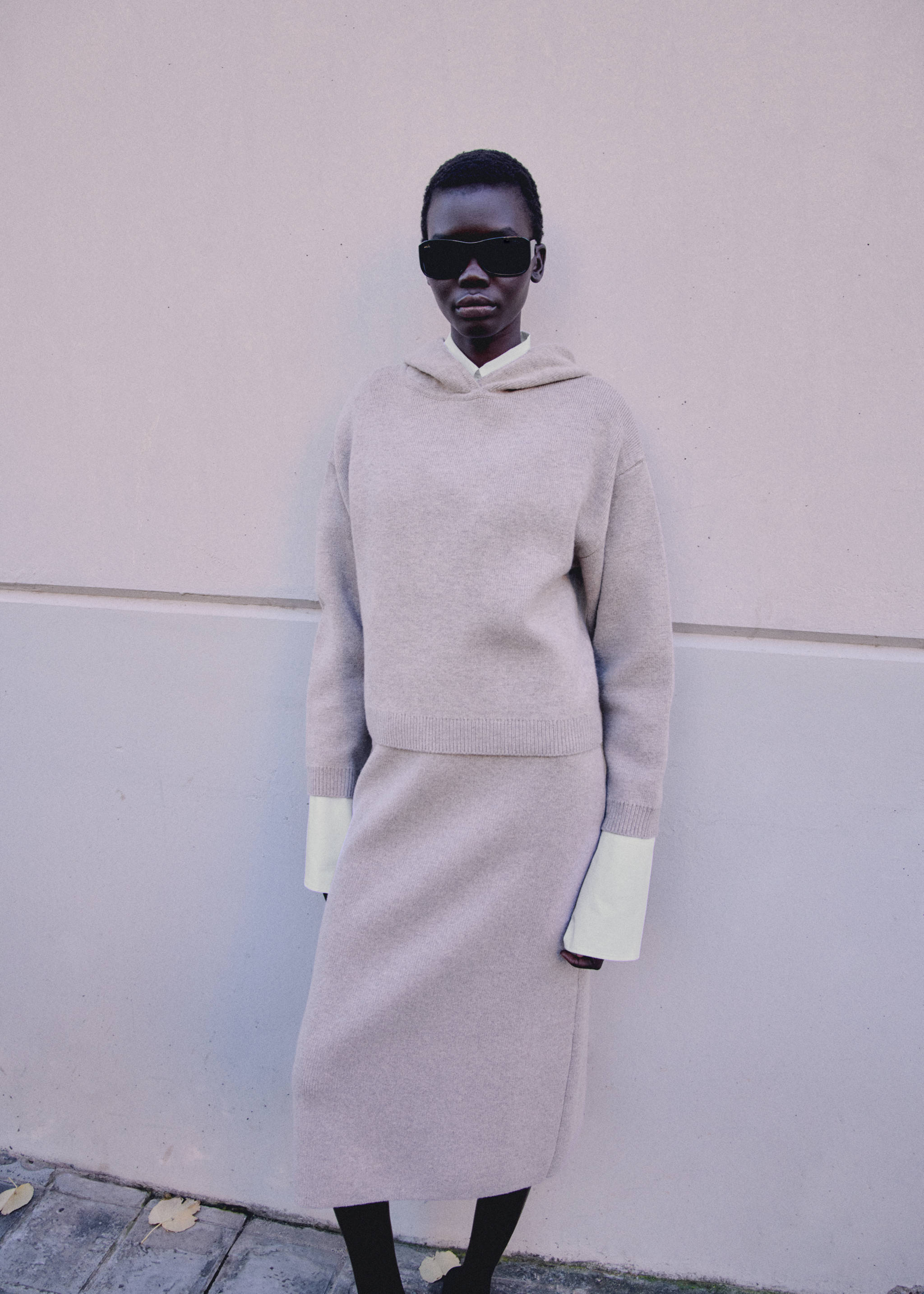 Jupe midi laine mélangée - Détail de l'article 7