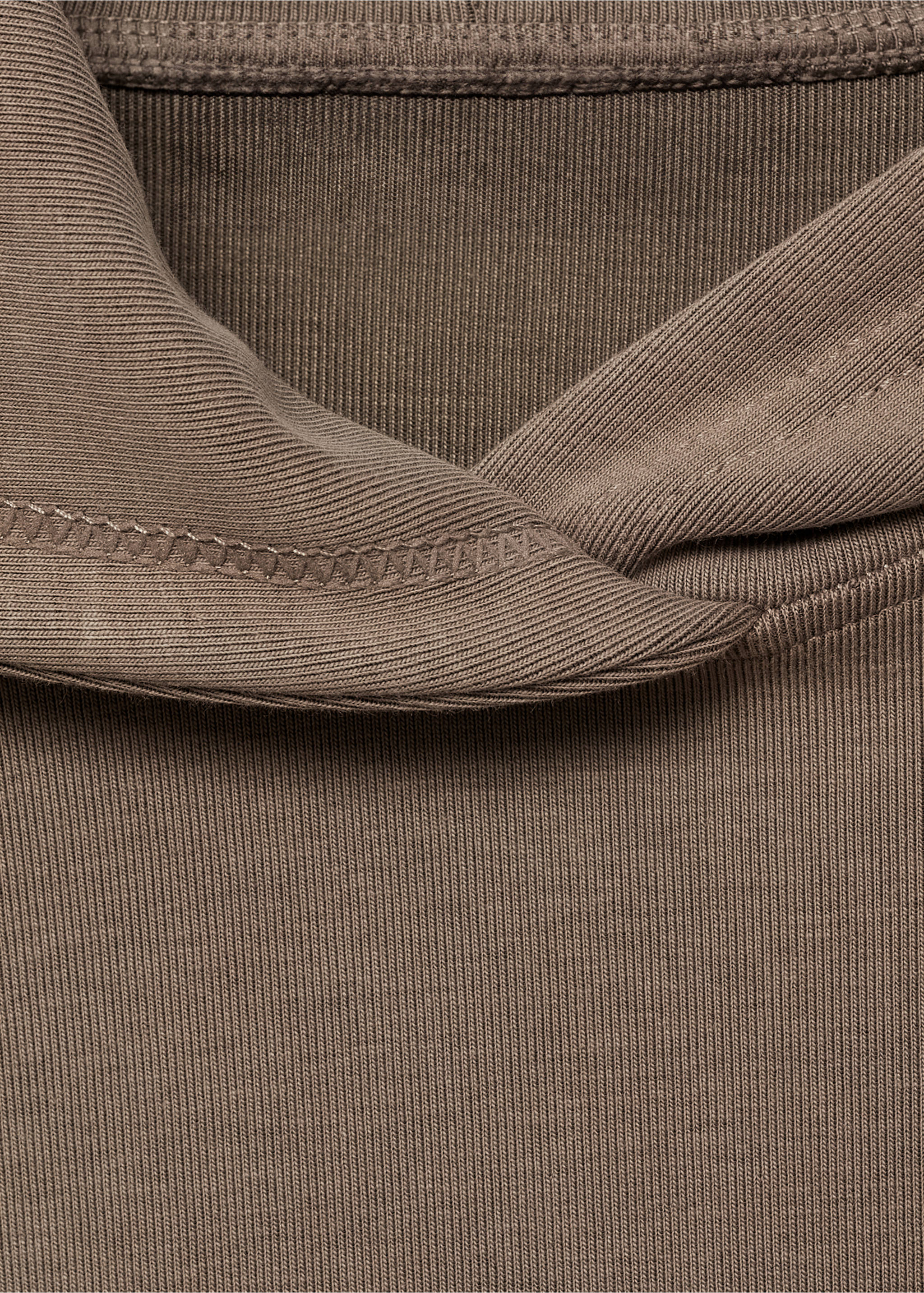 Sudadera oversize capucha - Detalle del artículo 8, Marrón medio. Ref: 87093289-00.