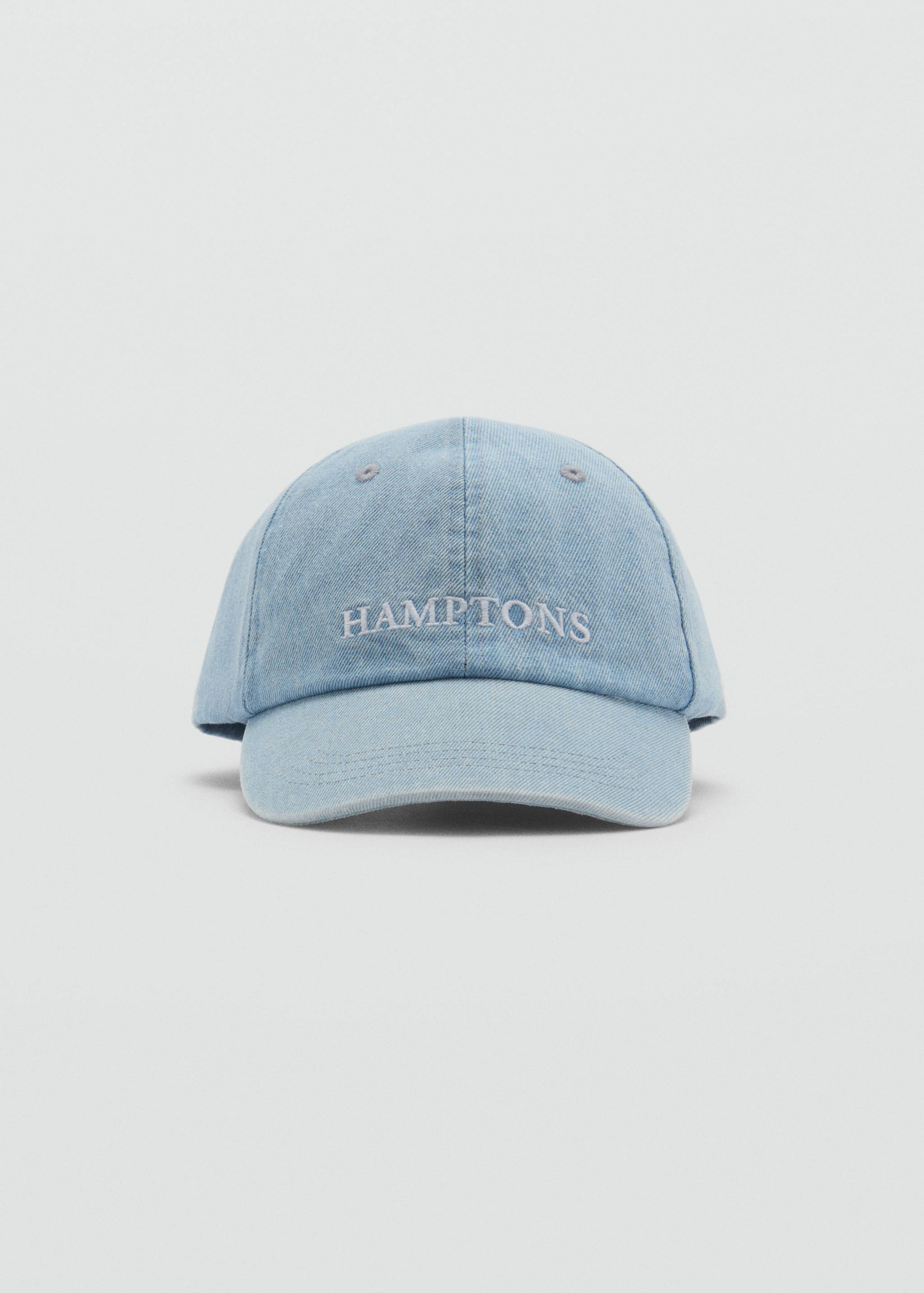 Denim cap with message - Medium plane