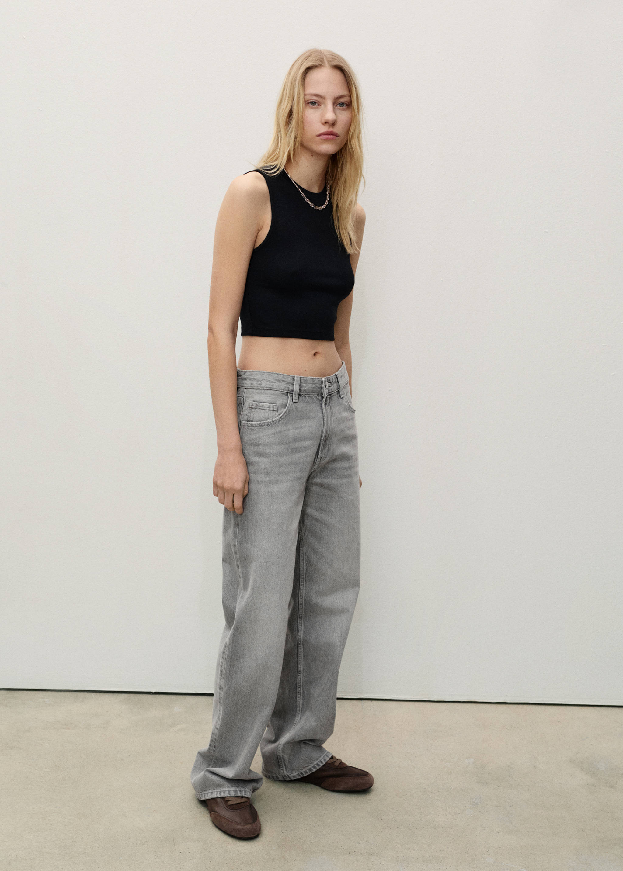 Miami medium-rise straight-fit jeans - General plane