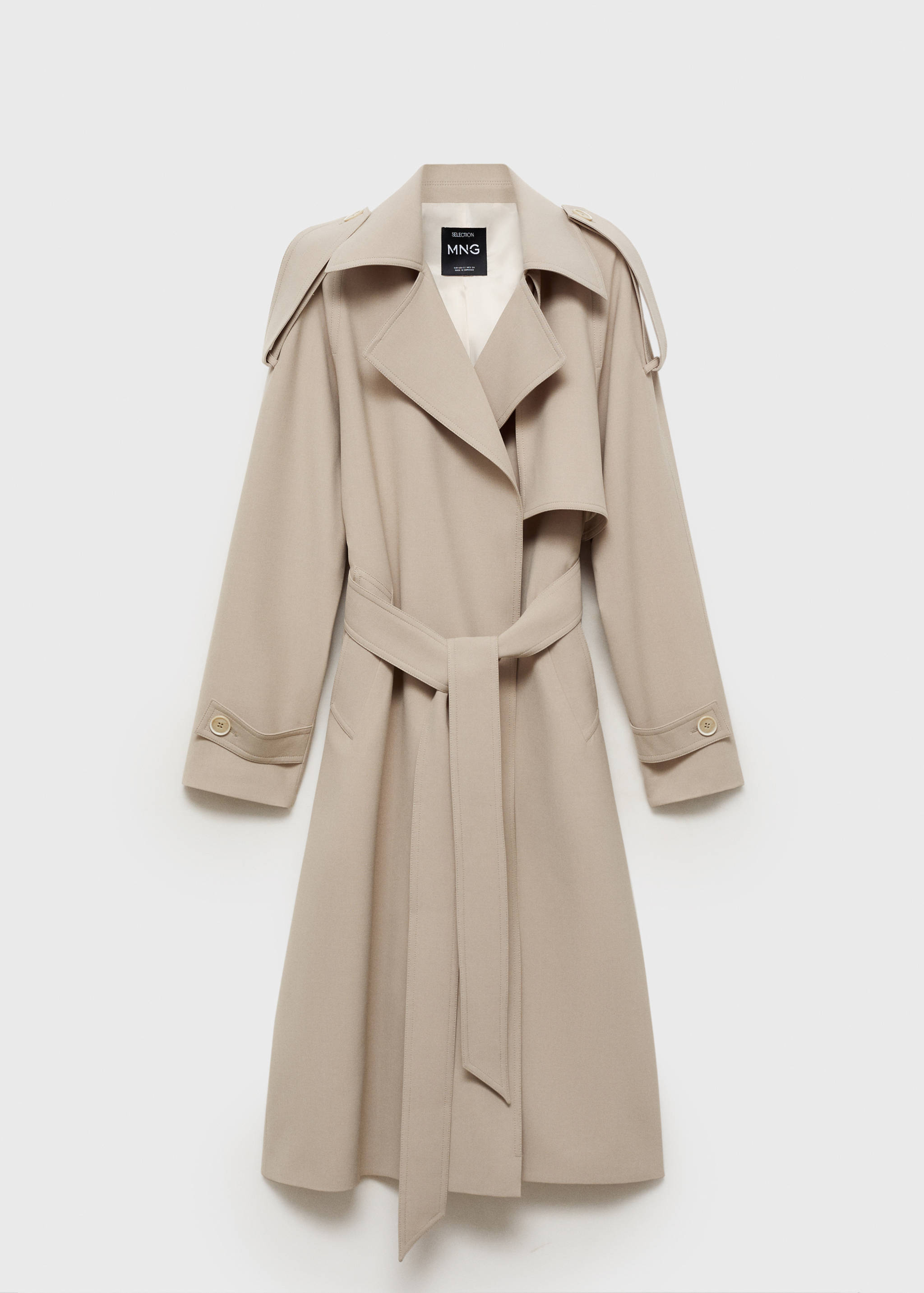 Oversized trenchcoat met ceintuur - Artikel zonder model