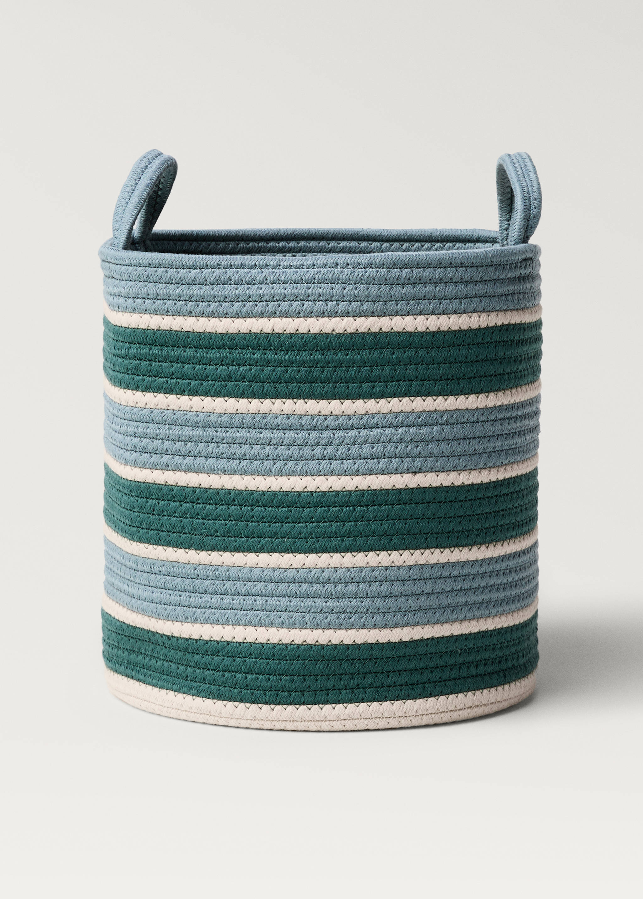 Medium striped double-handle children's basket - Article without model