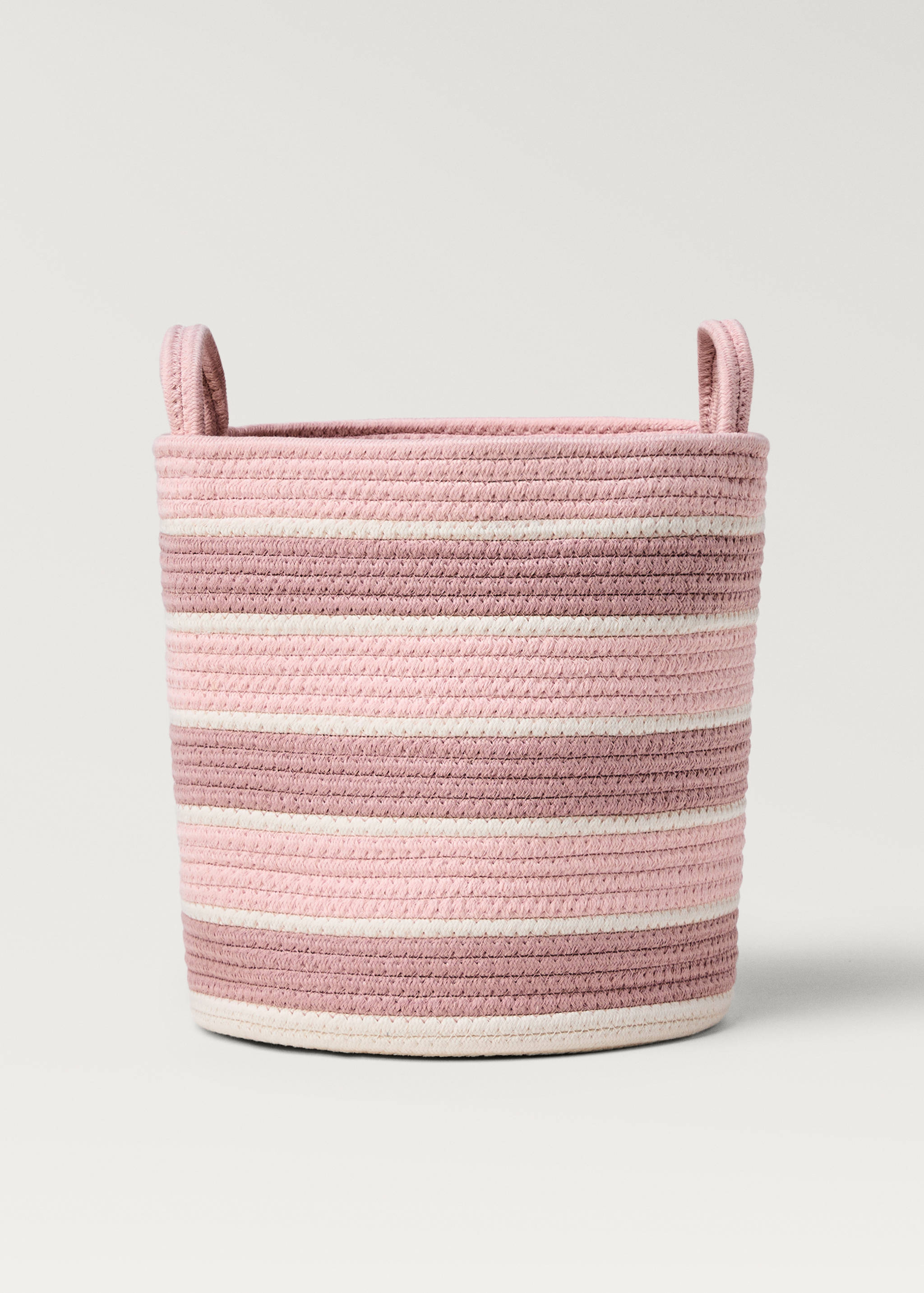Medium striped double-handle children's basket - Article without model