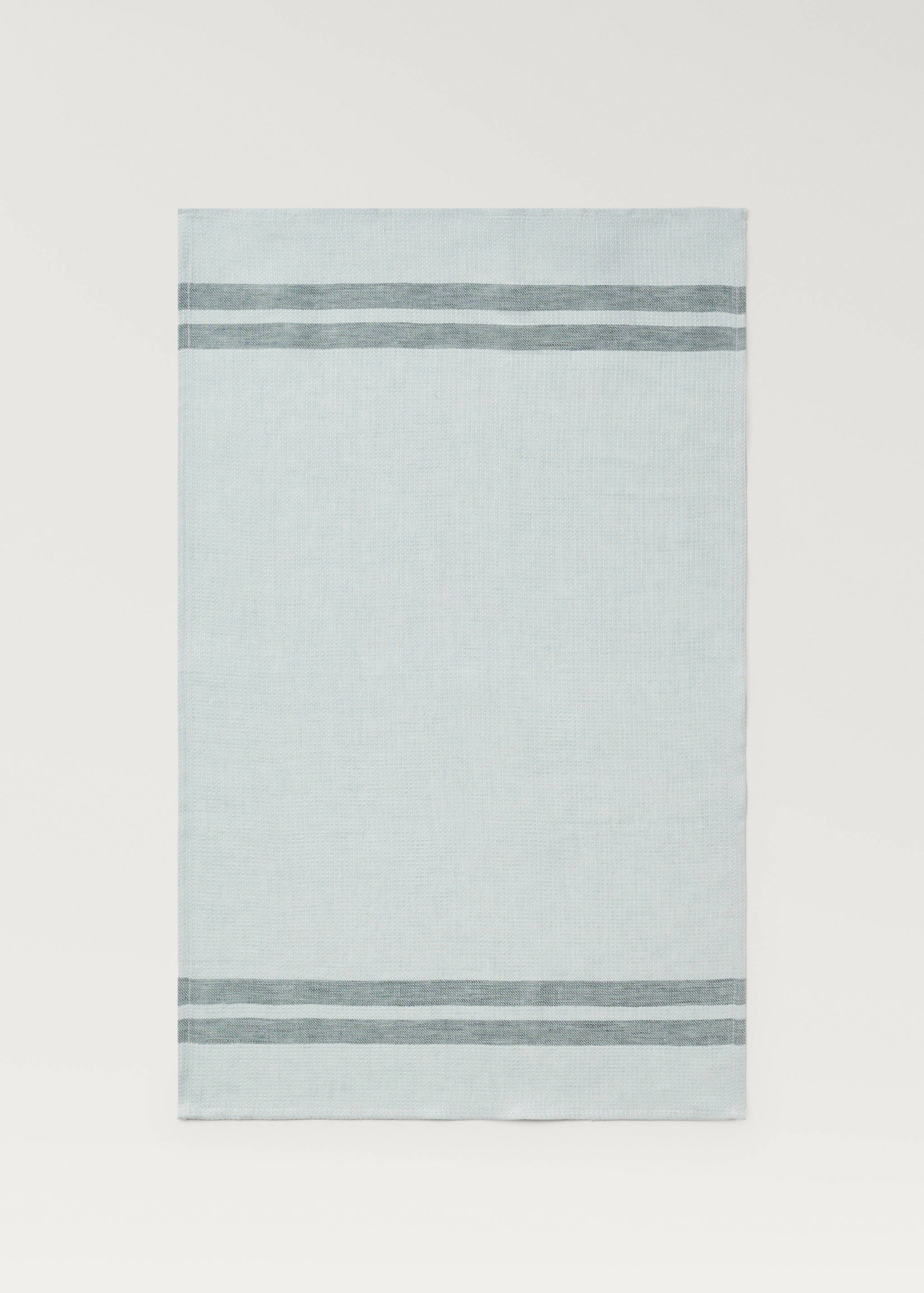 Gestreiftes Geschirrhandtuch aus Leinen mit Waffel-Piqué - Detail des Artikels 1