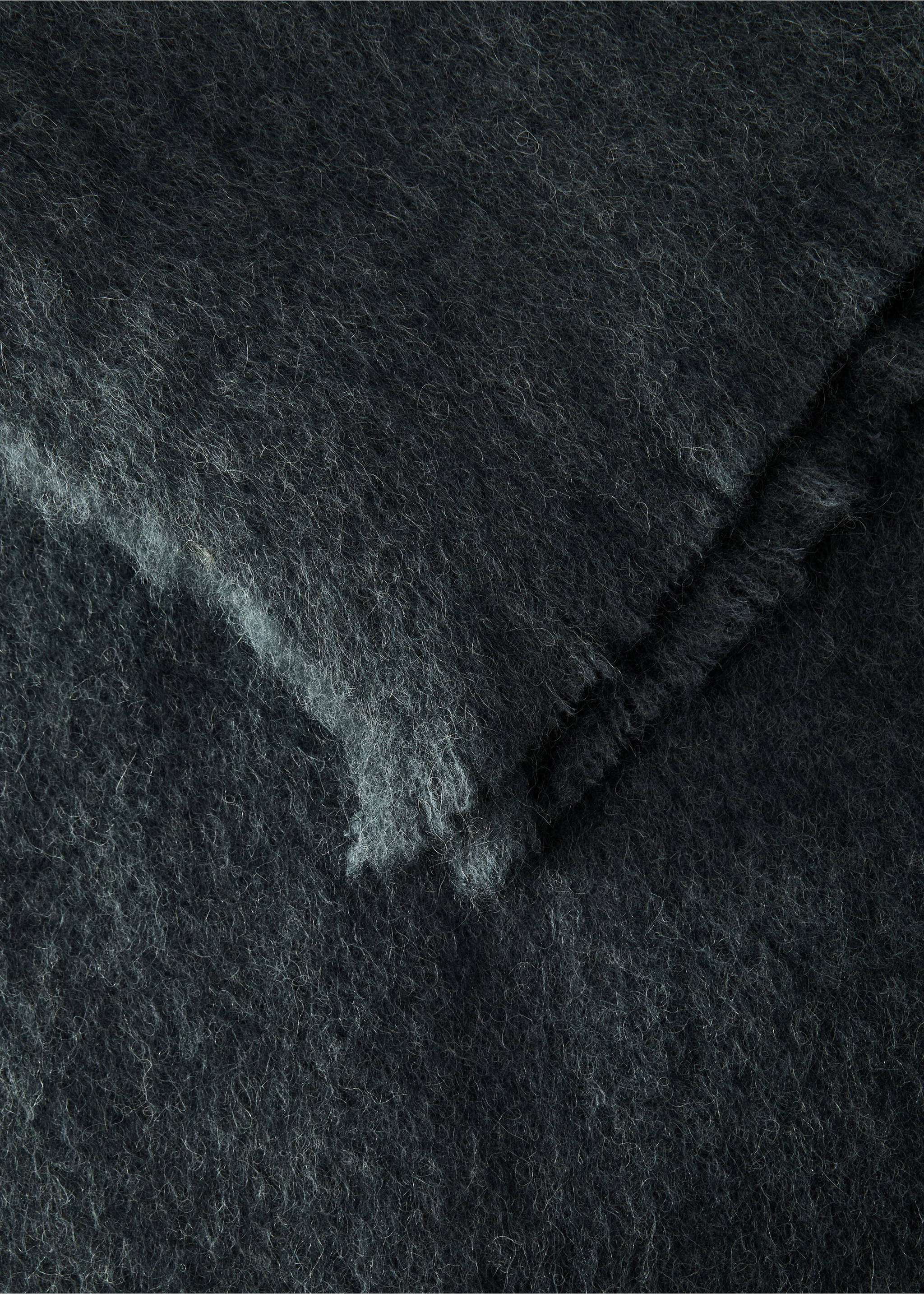 Carded wool blanket - Details of the article 1, Blue. Ref: 87093314-00.
