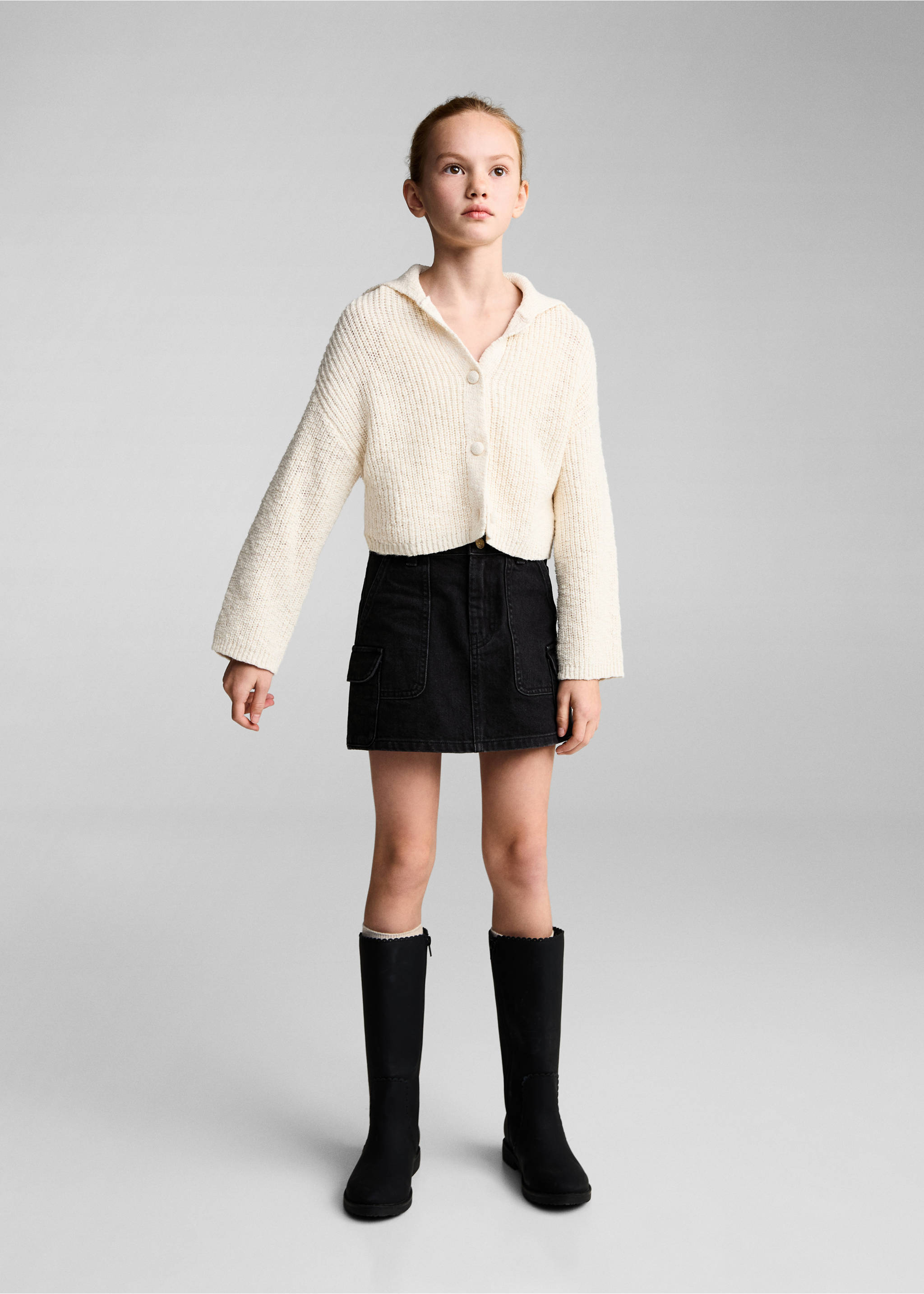 Minifaldilla texana - Pla general, Black denim. Ref: 87093632-00.