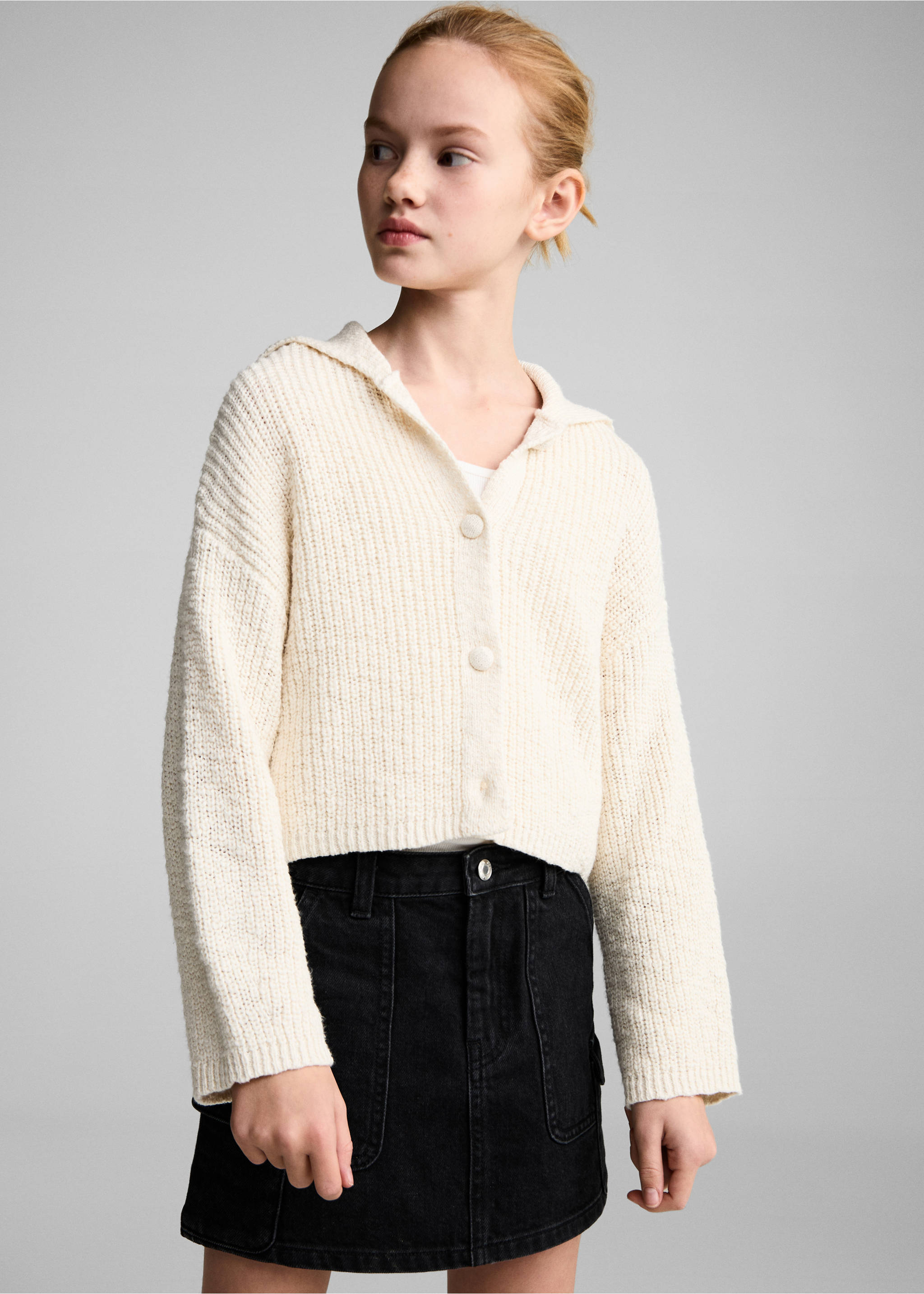 Minifaldilla texana - Pla mig, Black denim. Ref: 87093632-00.