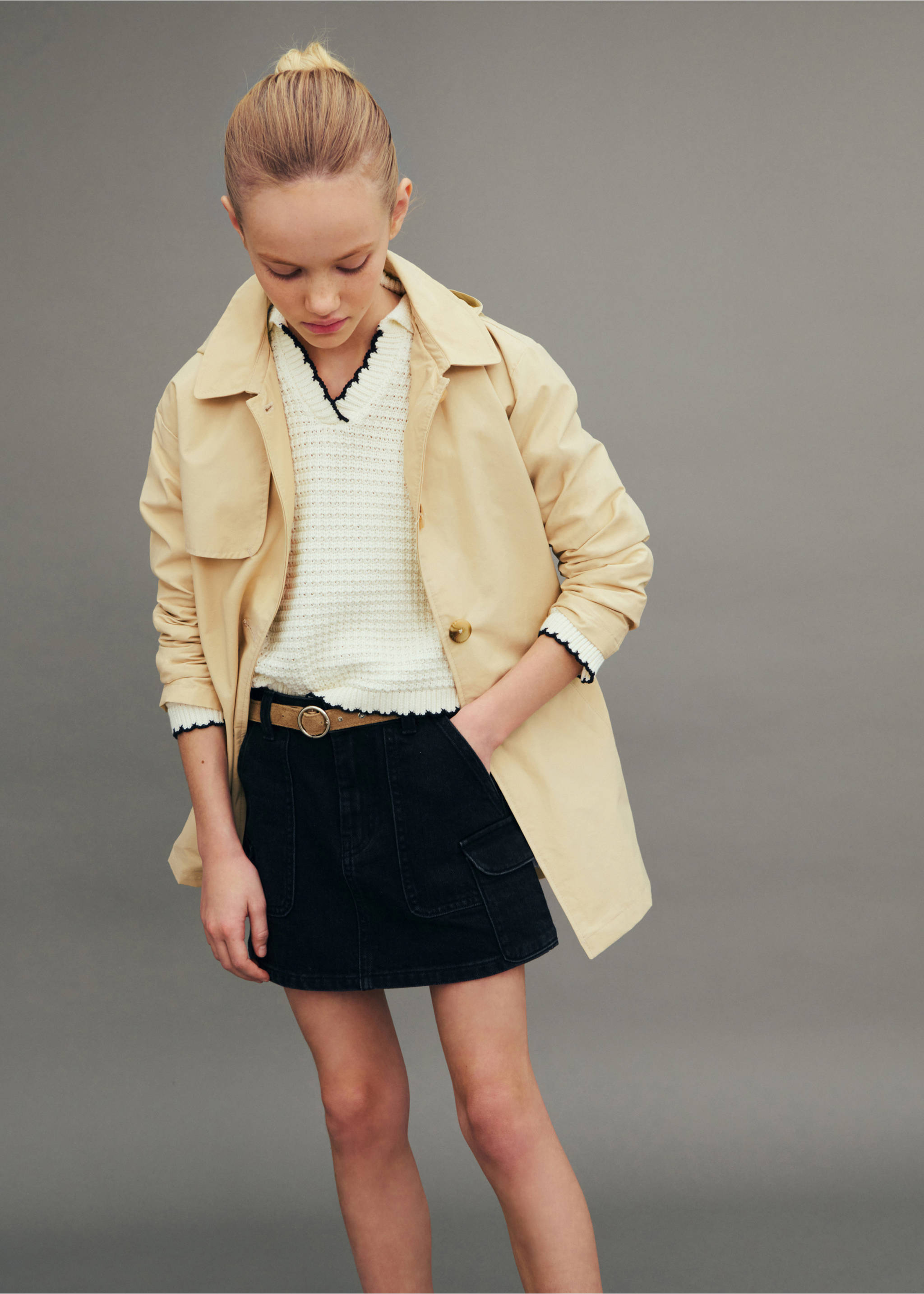 Minifaldilla texana - Detall de l'article 5, Black denim. Ref: 87093632-00.