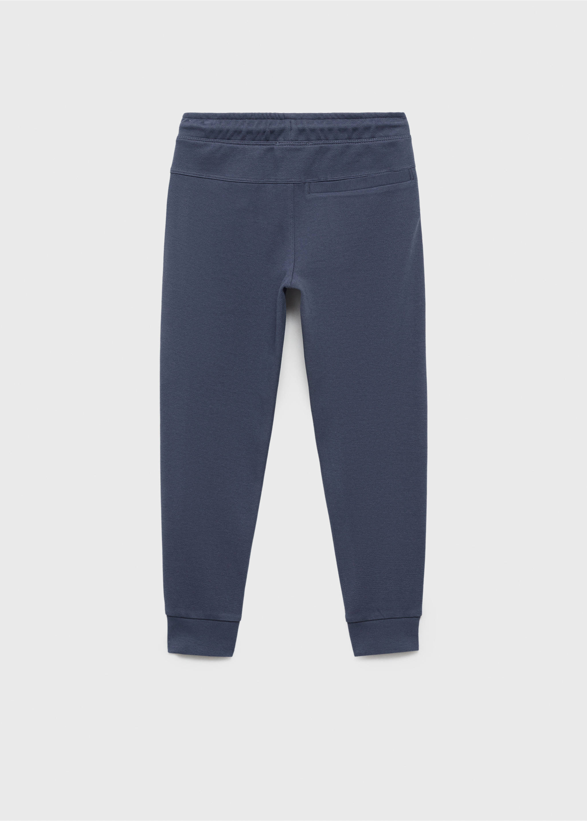 Drawstring jogger trousers - Reverse of the article, Blue. Ref: 87093633-00.