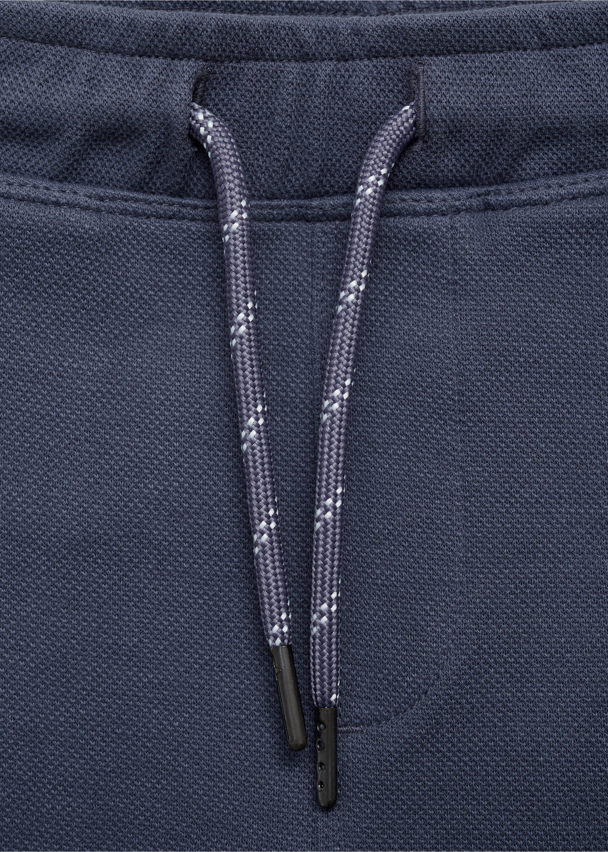 Drawstring jogger trousers - Details of the article 8, Blue. Ref: 87093633-00.