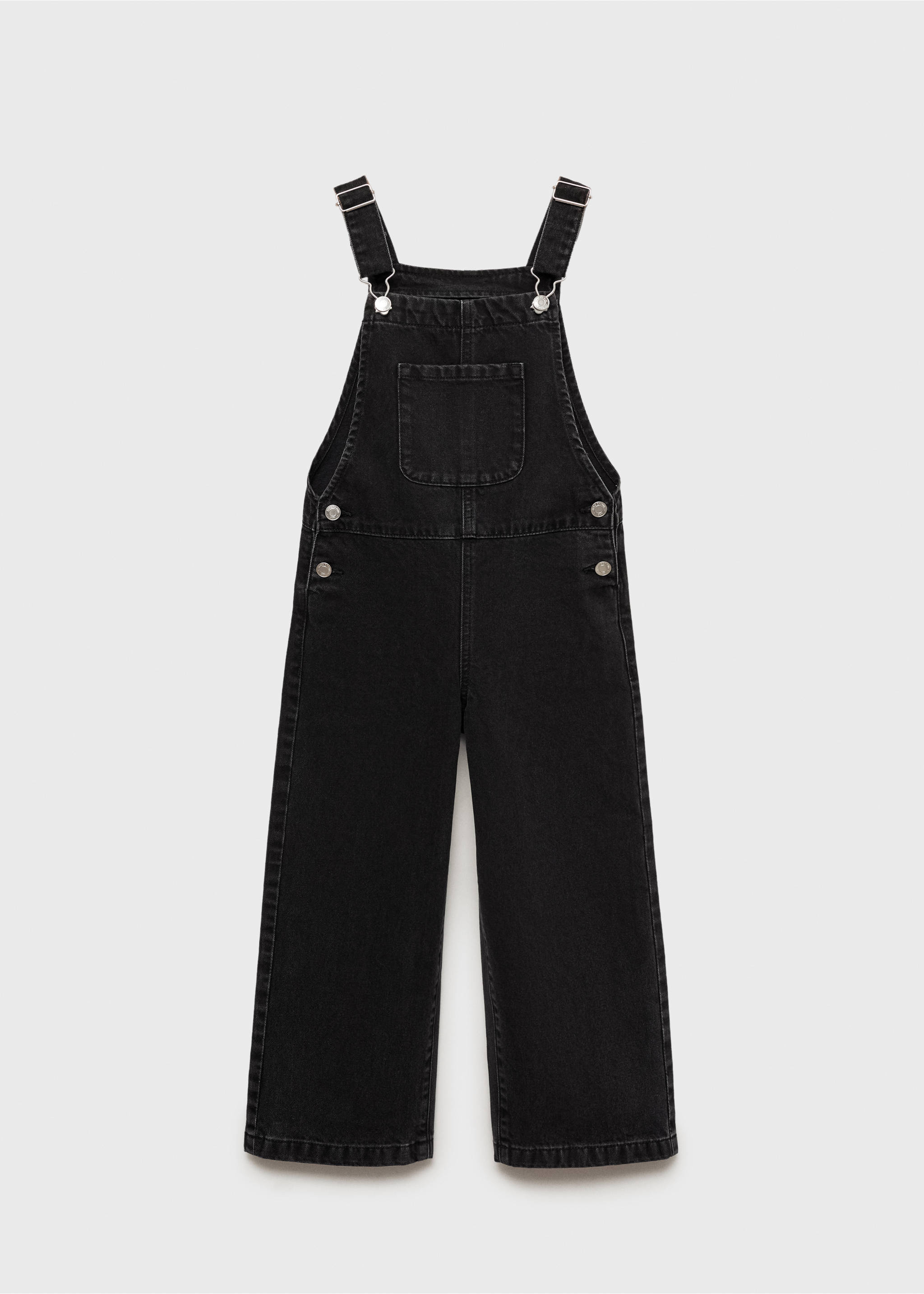 Langer Jeans-Overall - Artikel ohne Model, Black denim. Ref: 87093636-00.