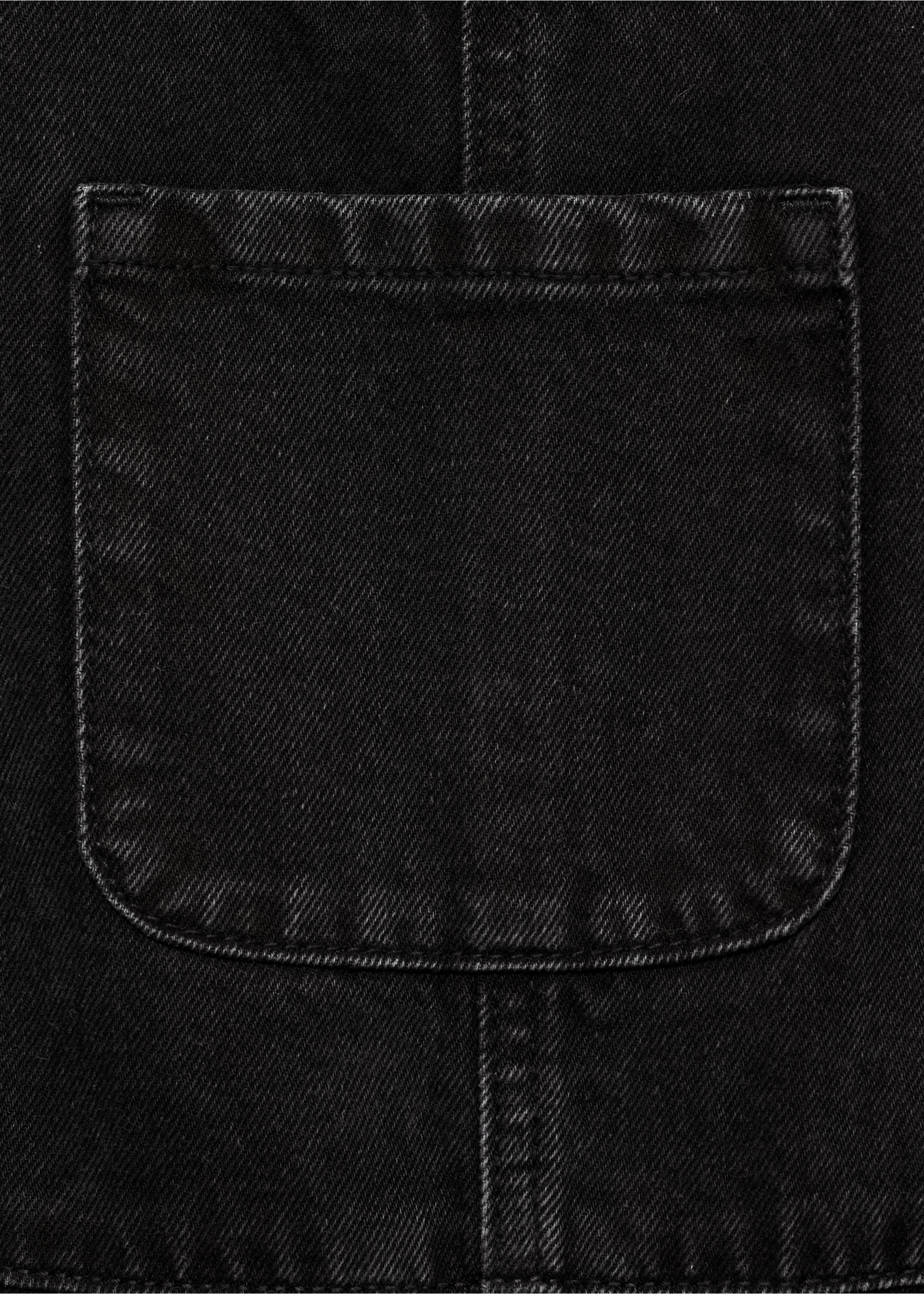 Langer Jeans-Overall - Detail des Artikels 0, Black denim. Ref: 87093636-00.