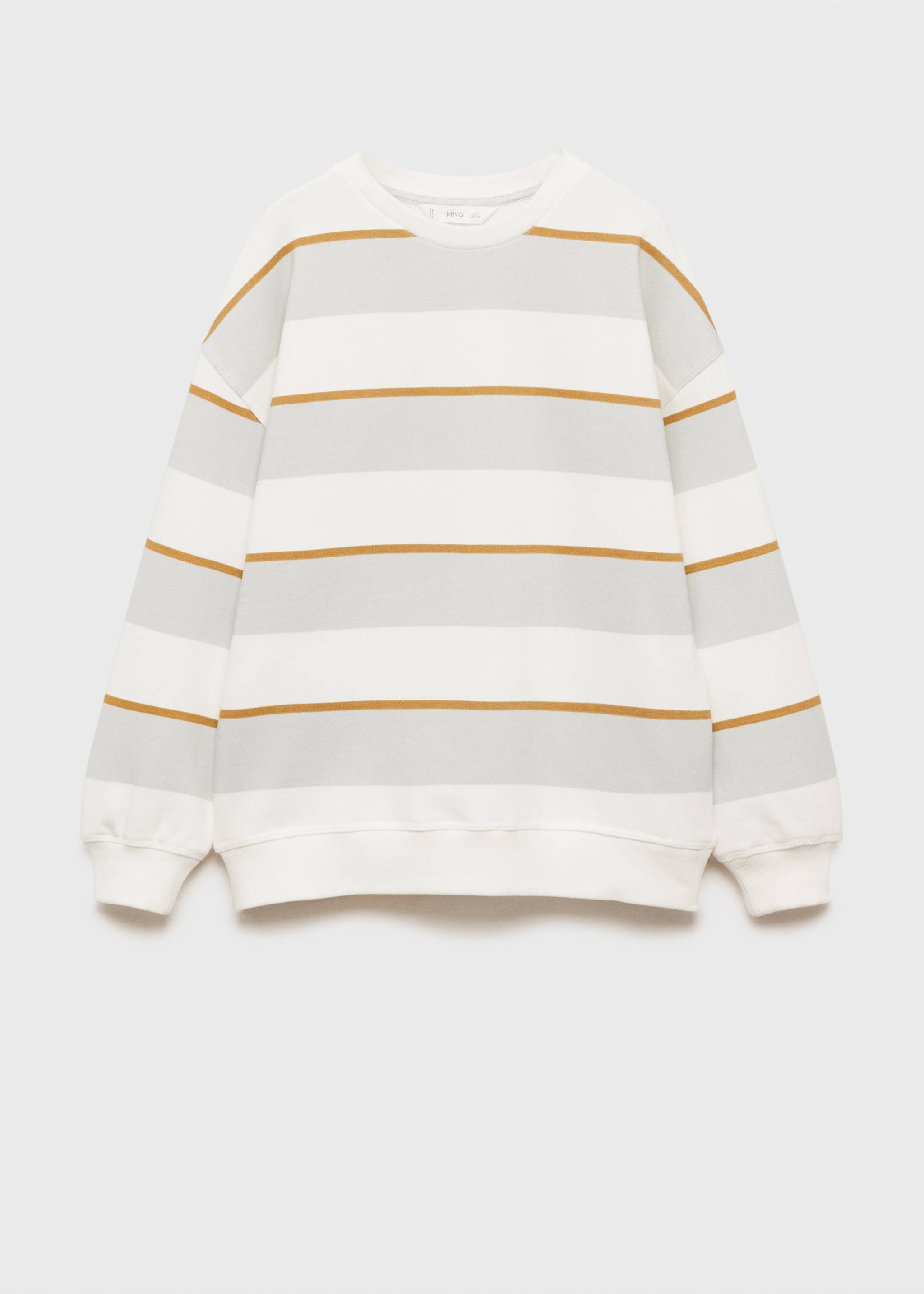 Striped cotton-blend sweatshirt - Article without model, Sky Blue. Ref: 87093638-00.