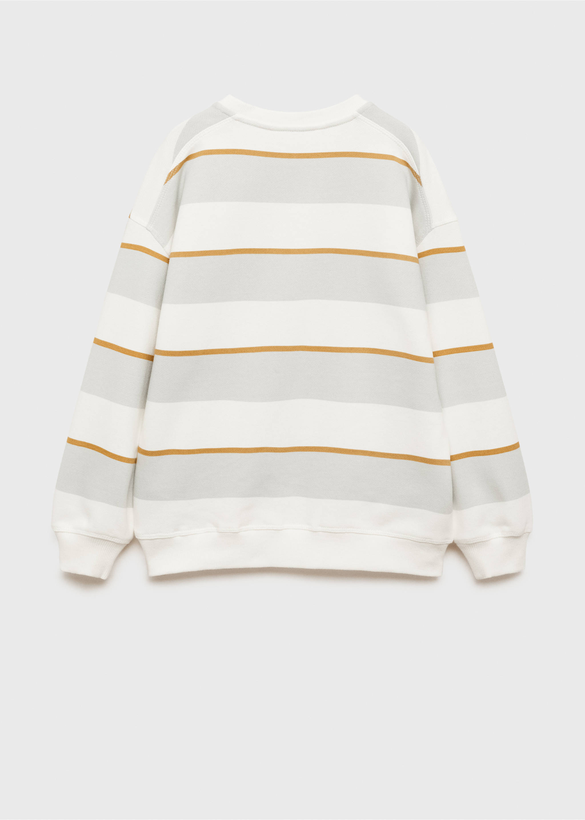 Striped cotton-blend sweatshirt - Reverse of the article, Sky Blue. Ref: 87093638-00.