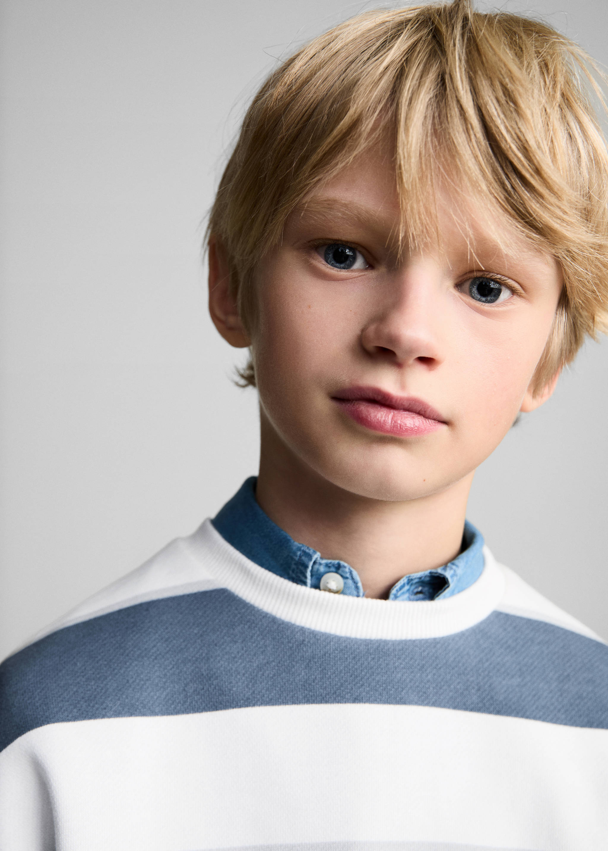 Striped cotton-blend sweatshirt - Details of the article 1