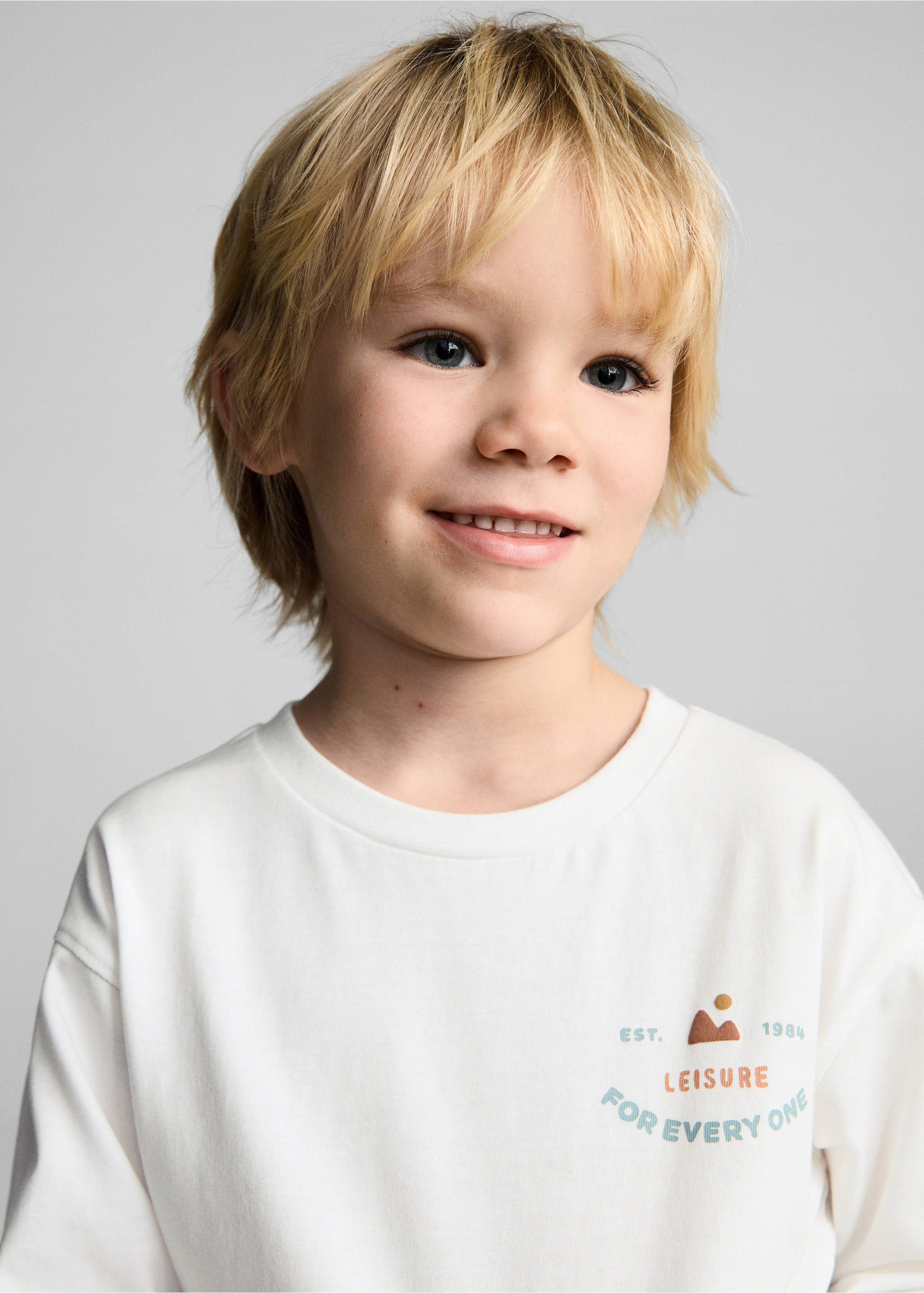 Printed cotton-blend T-shirt - Details of the article 1, Off White. Ref: 87093640-00.