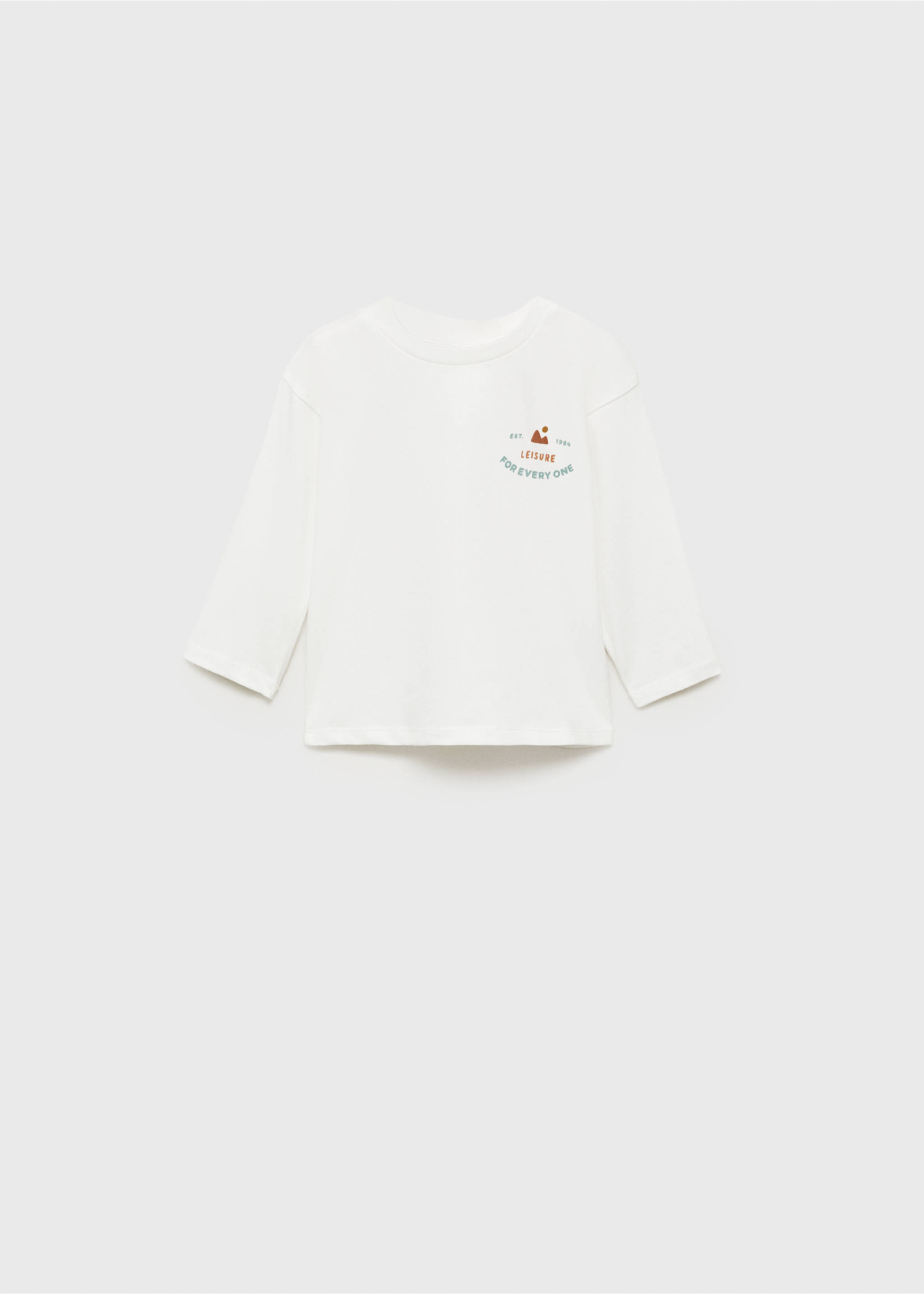 Printed cotton-blend T-shirt - Article without model, Off White. Ref: 87093640-00.