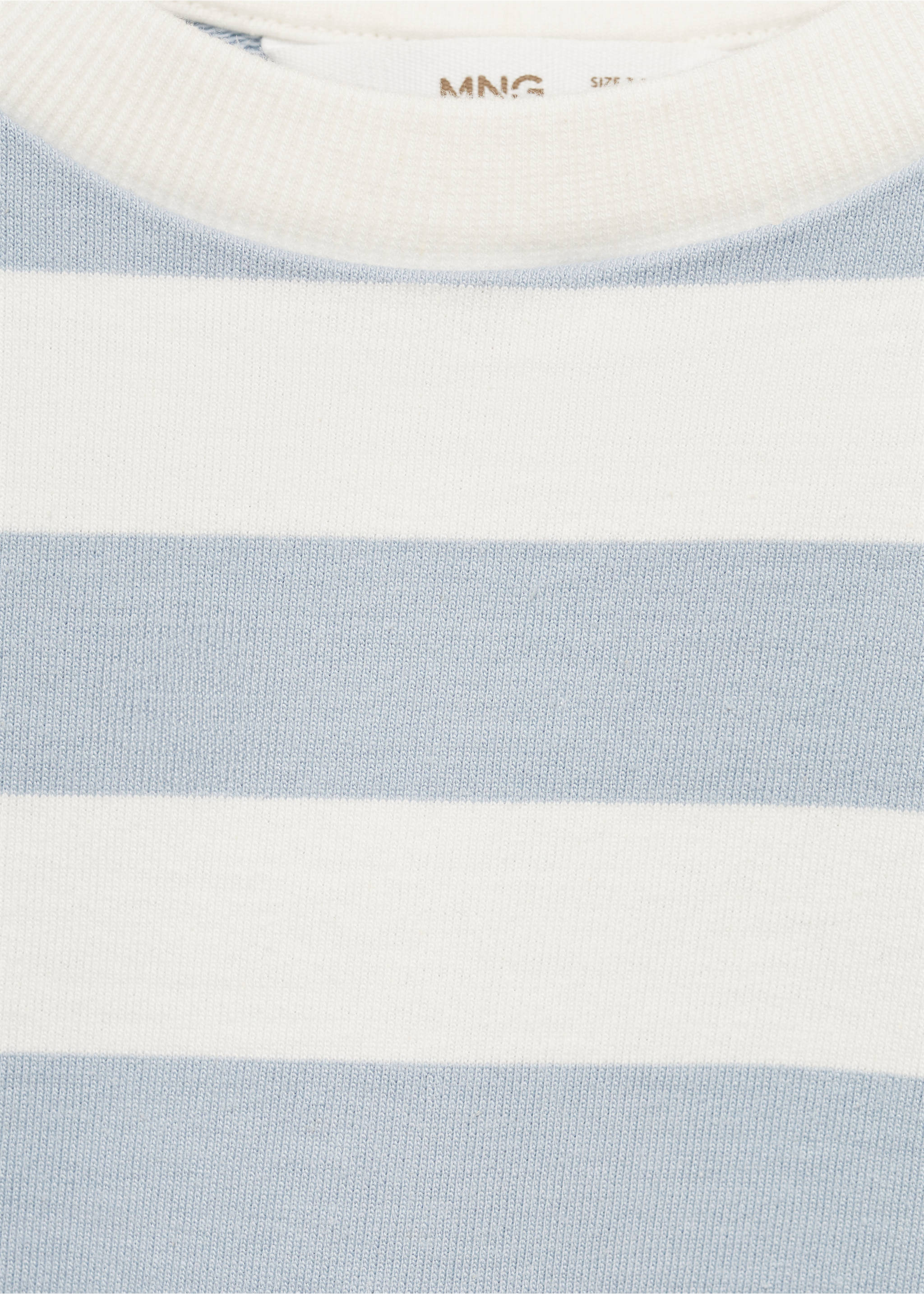 Randig sweatshirt i bomull - Detaljer om artikeln 8, Himmelblå. Ref: 87093642-00.