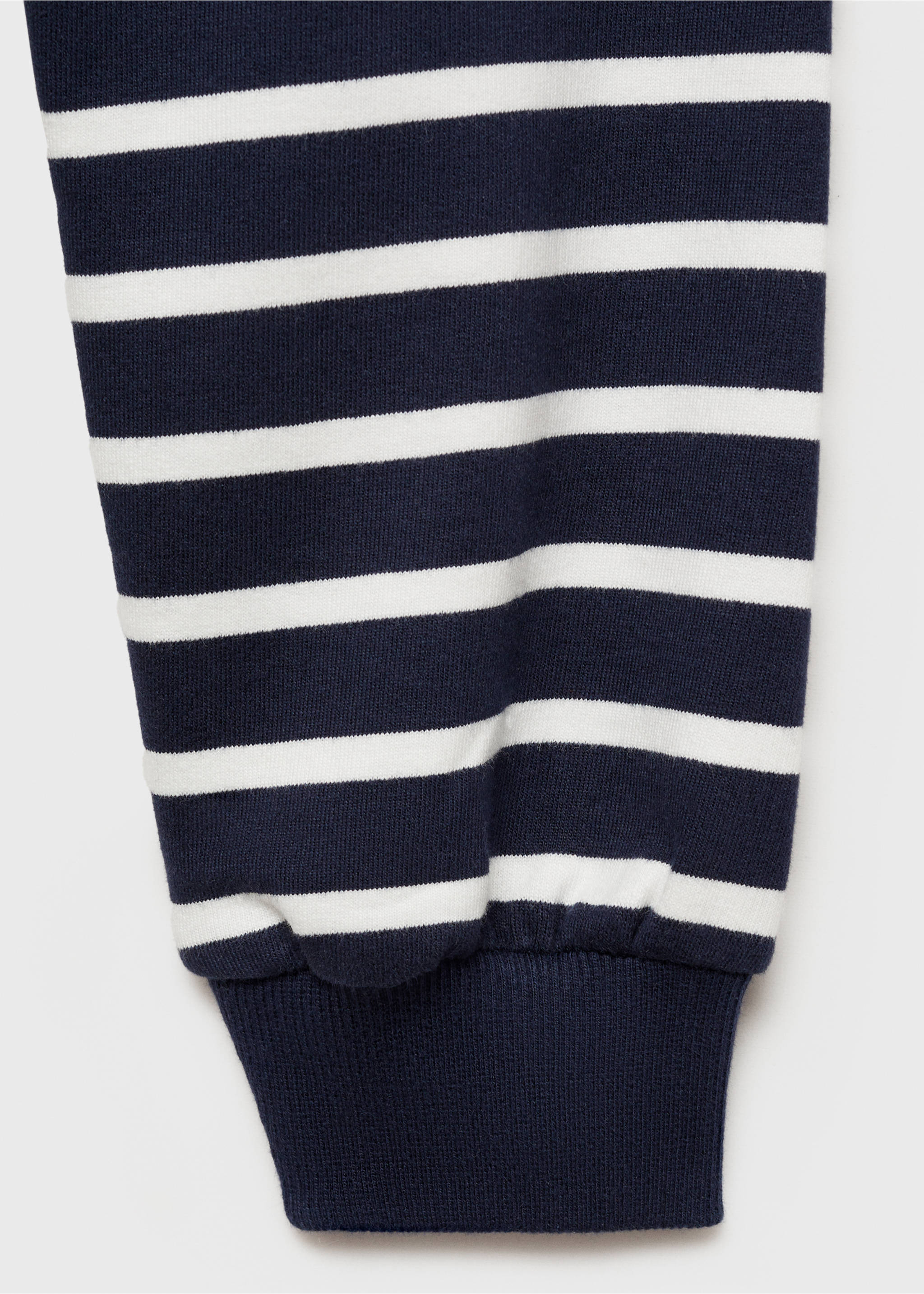 Striped cotton-blend sweatshirt - Details of the article 8, Dark Navy. Ref: 87093642-00.