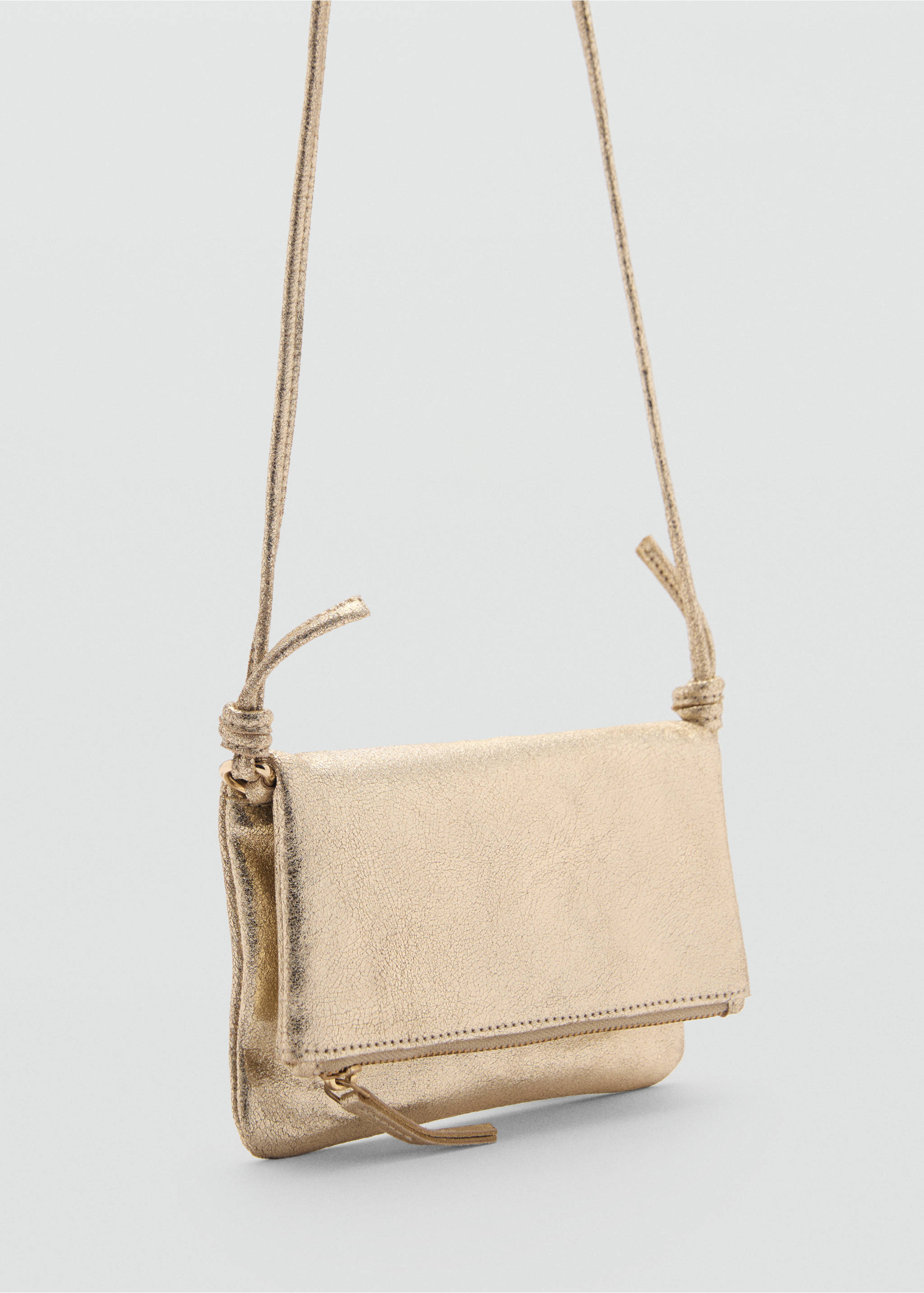 Leather metallic bag - Medium plane, Gold. Ref: 87093644-00.