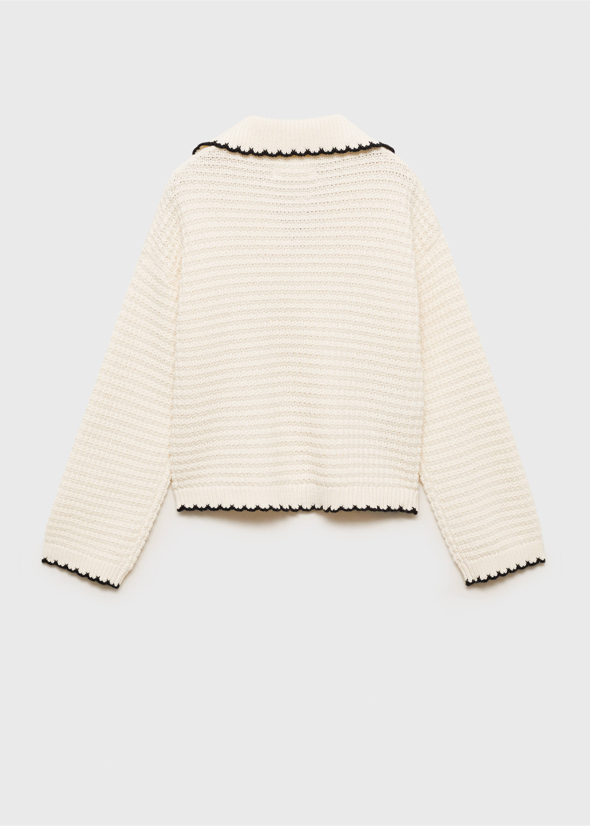 Jersey punto cuello solapa - Reverso del artículo, Crudo. Ref: 87093646-00.