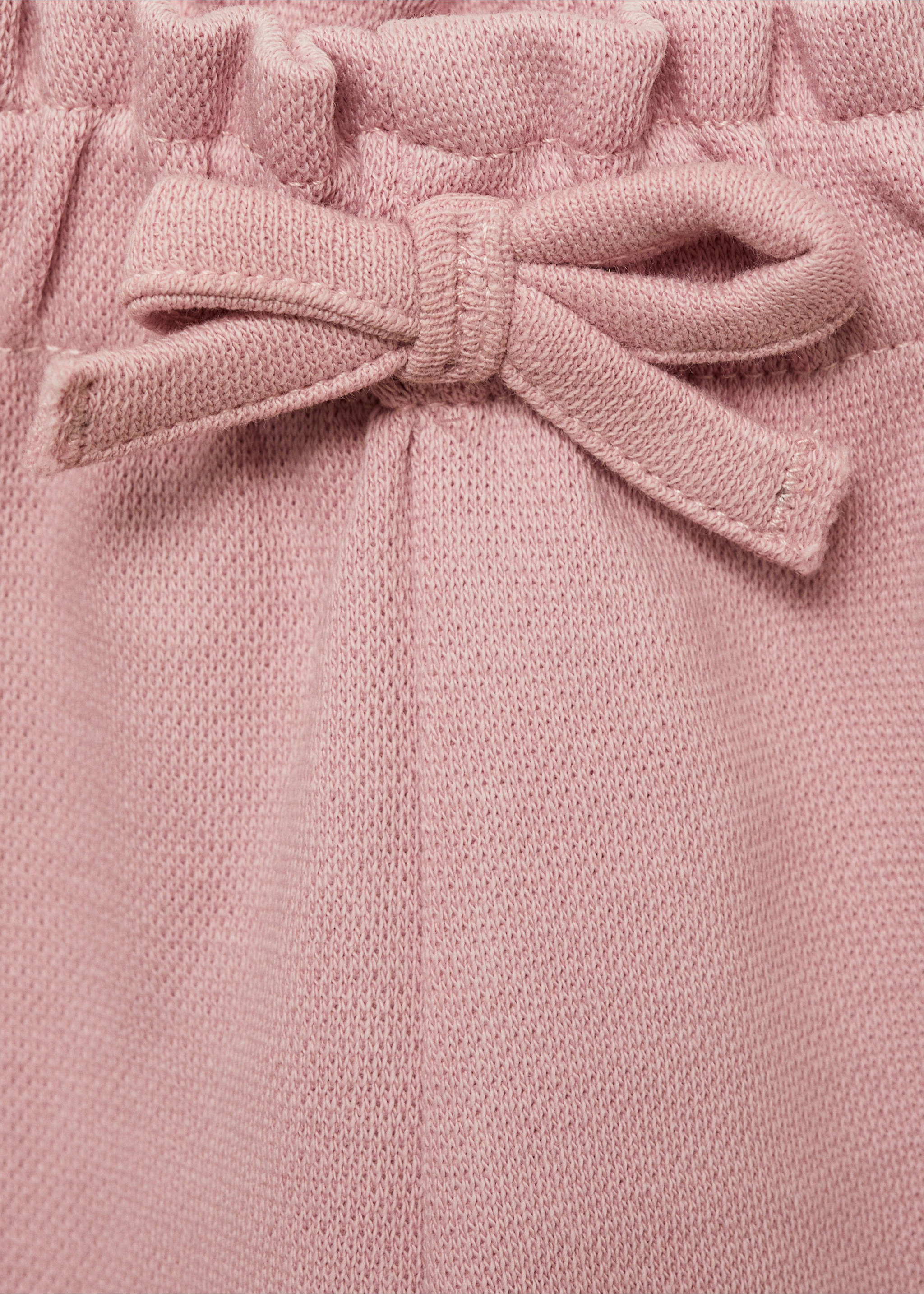 Cotton pants with adjustable drawstring - Details of the article 8, Pink. Ref: 87093649-00.
