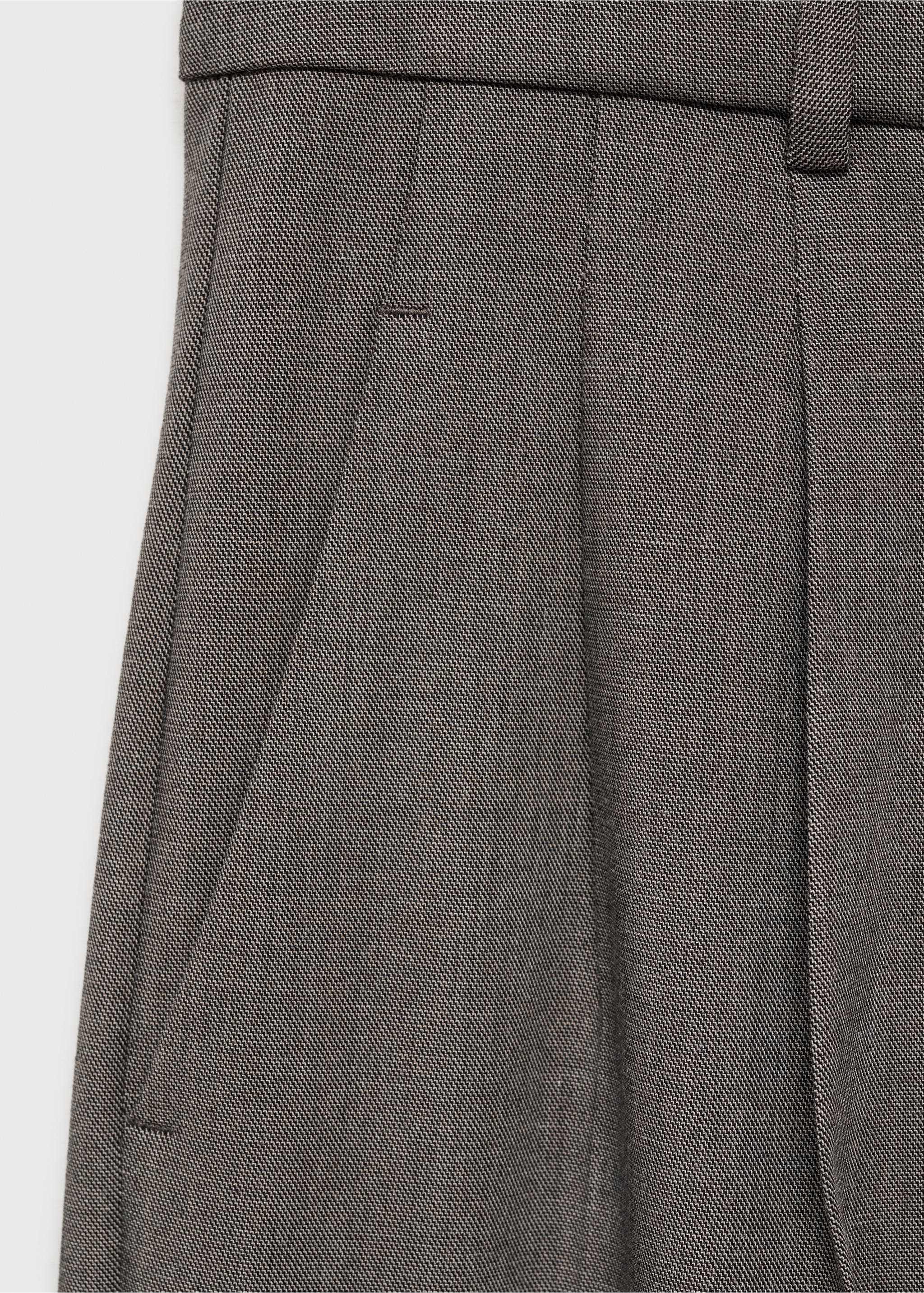 Wide leg suit trousers - Details of the article 0, Brown. Ref: 87093651-00.