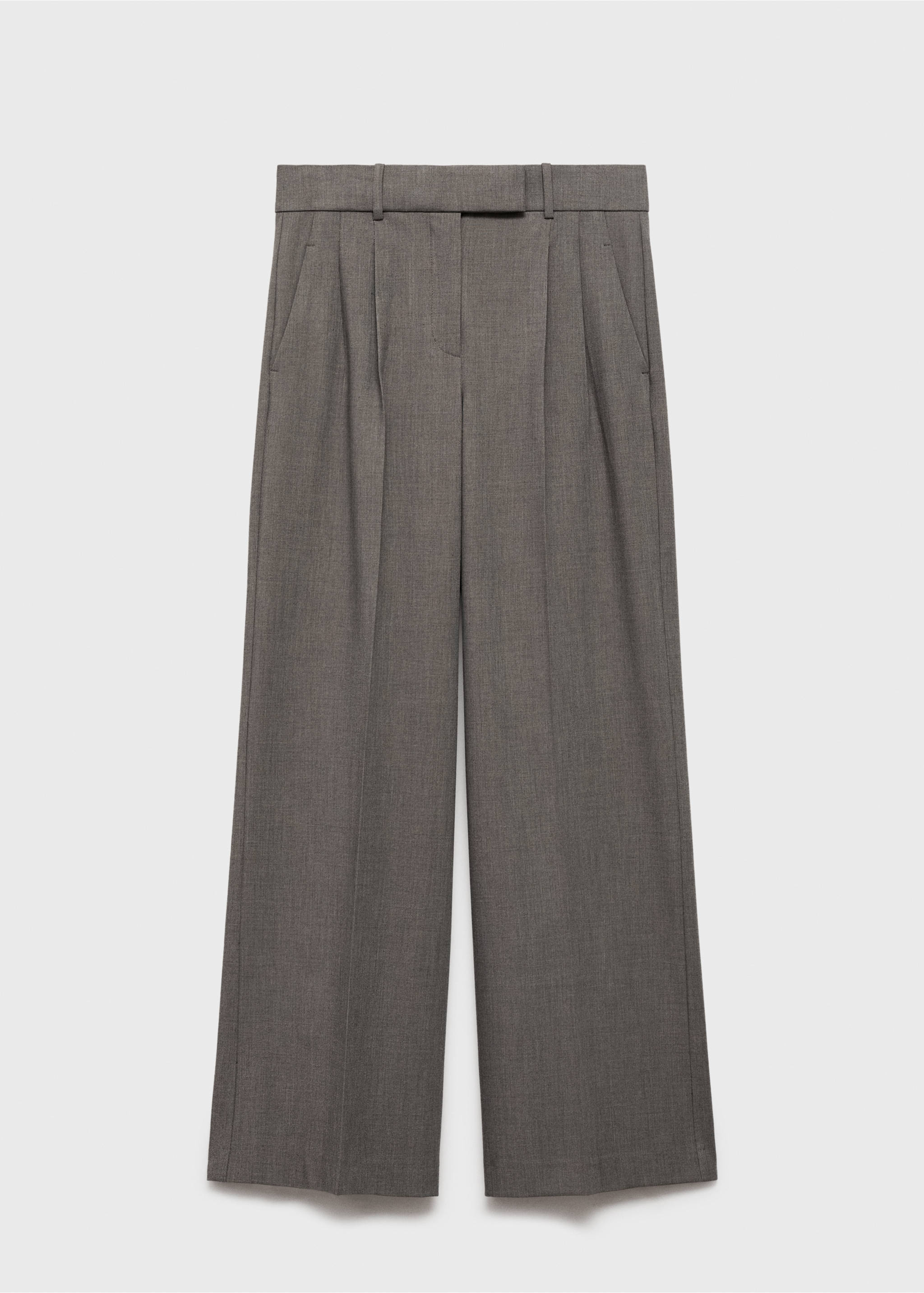 Wide leg suit trousers - Article without model, Brown. Ref: 87093651-00.