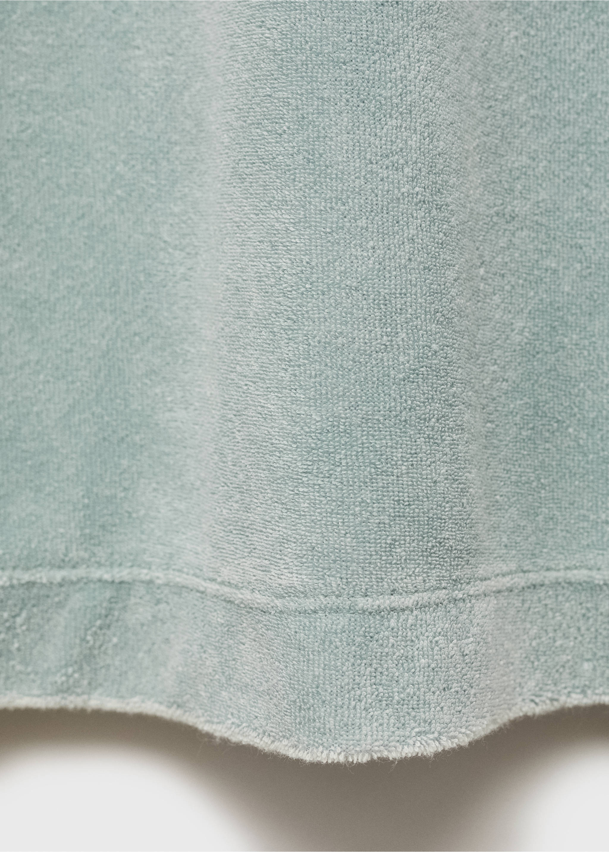 Overdyed terry cotton nightgown - Details of the article 0, Mint Green. Ref: 87093652-00.