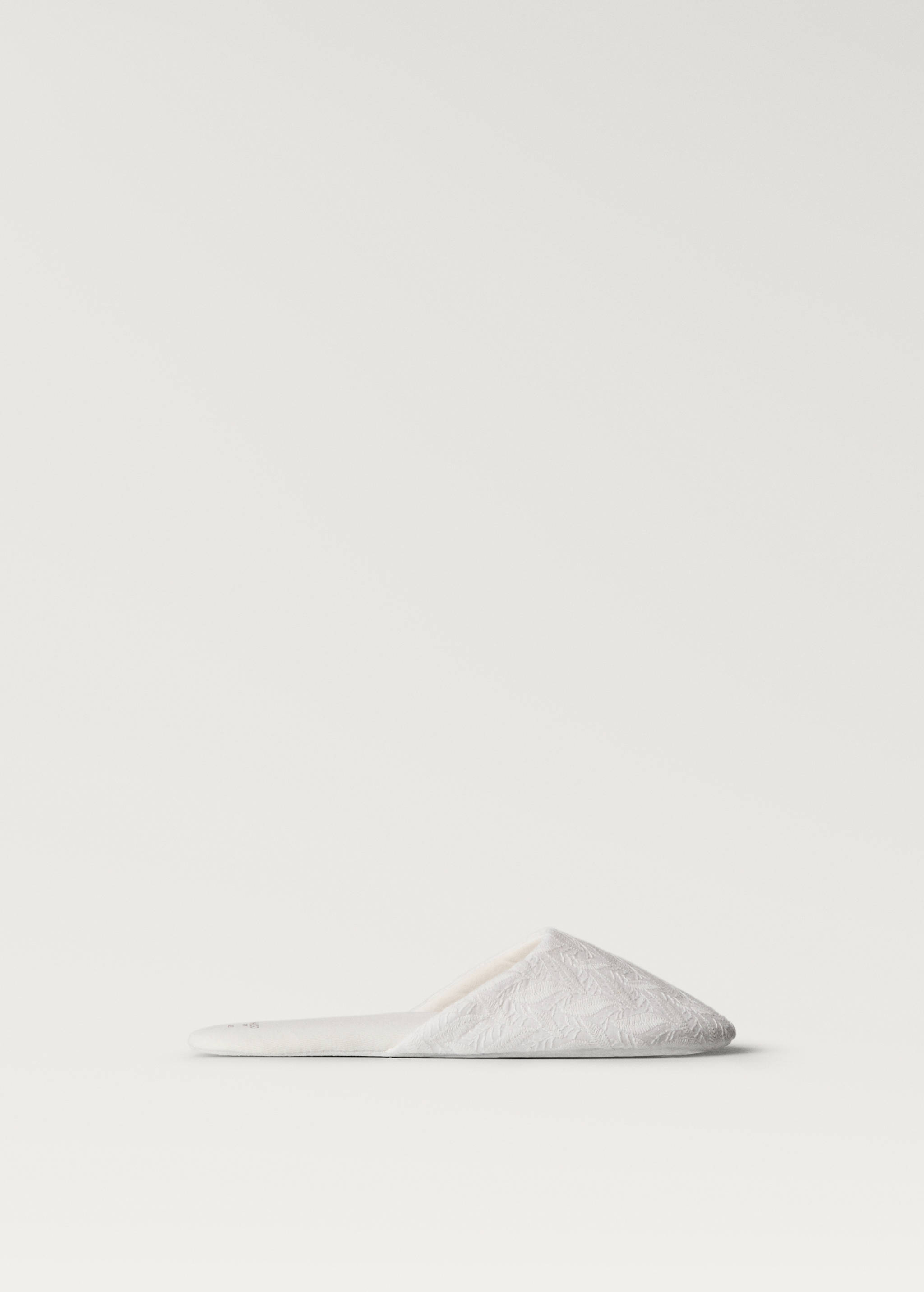 Embroidered cotton slippers - Article without model