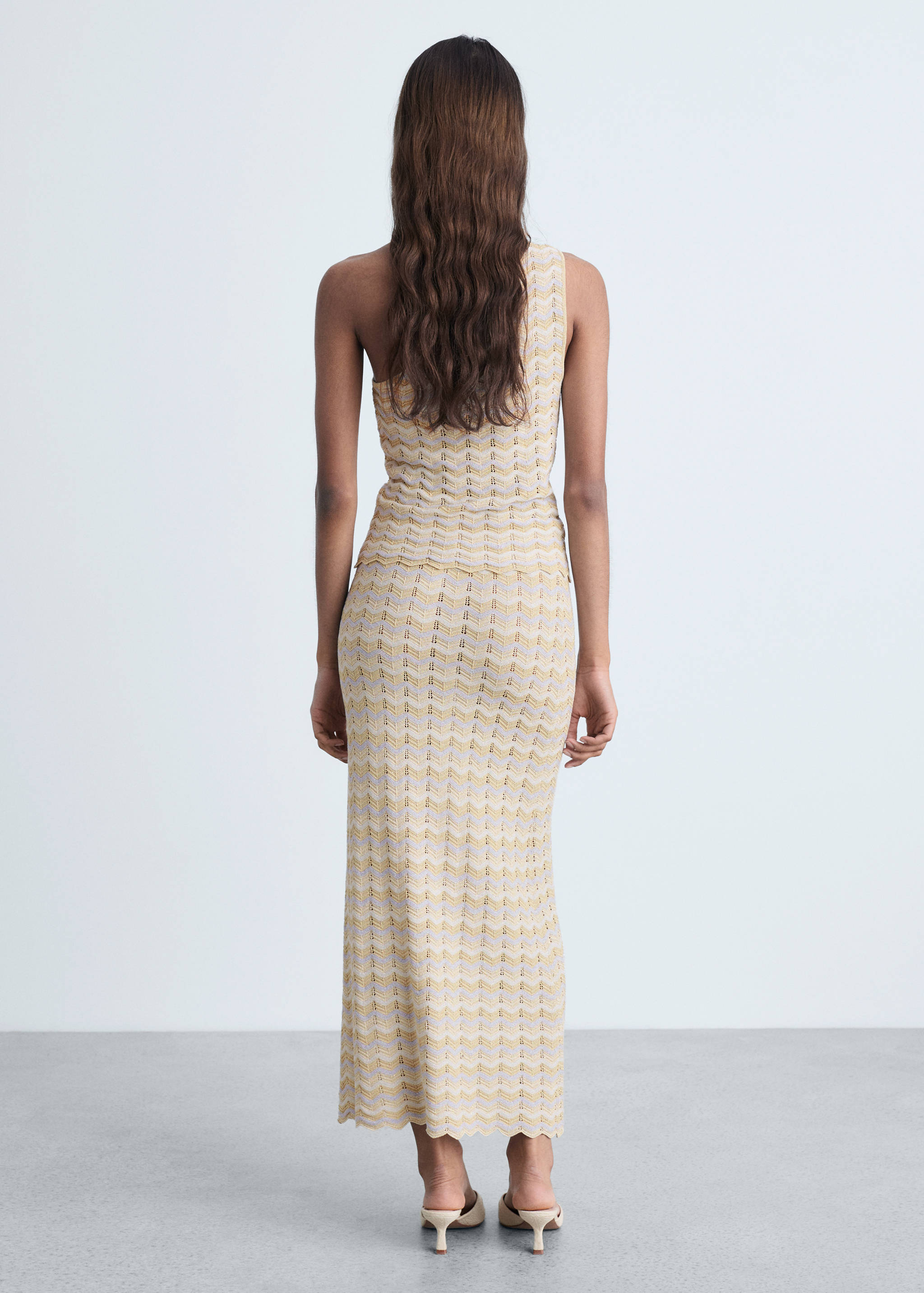 Falda larga lúrex - Reverso del artículo