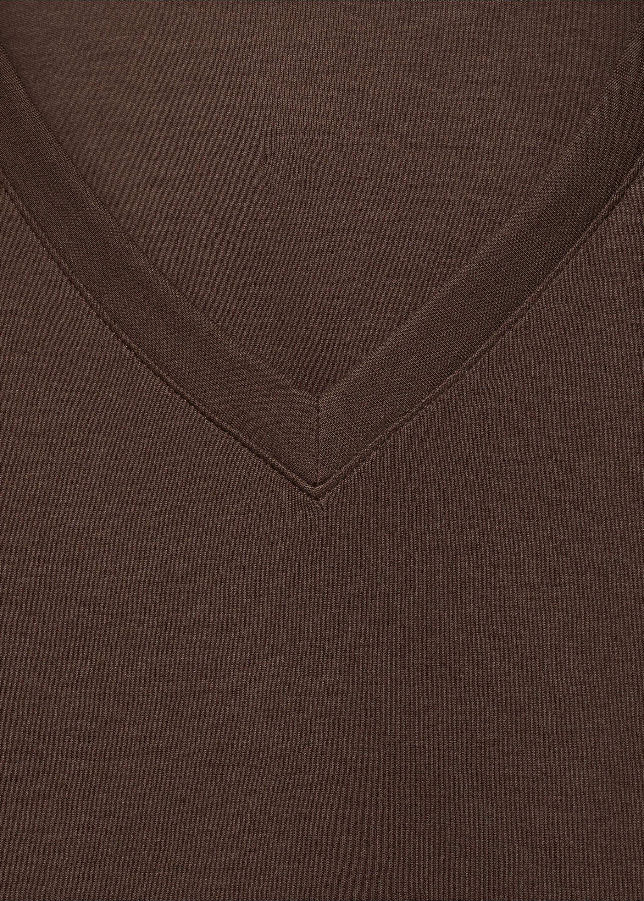 Nachthemd Baumwolle schlichtes Design - Detail des Artikels 8, Braun. Ref: 87094072-00.