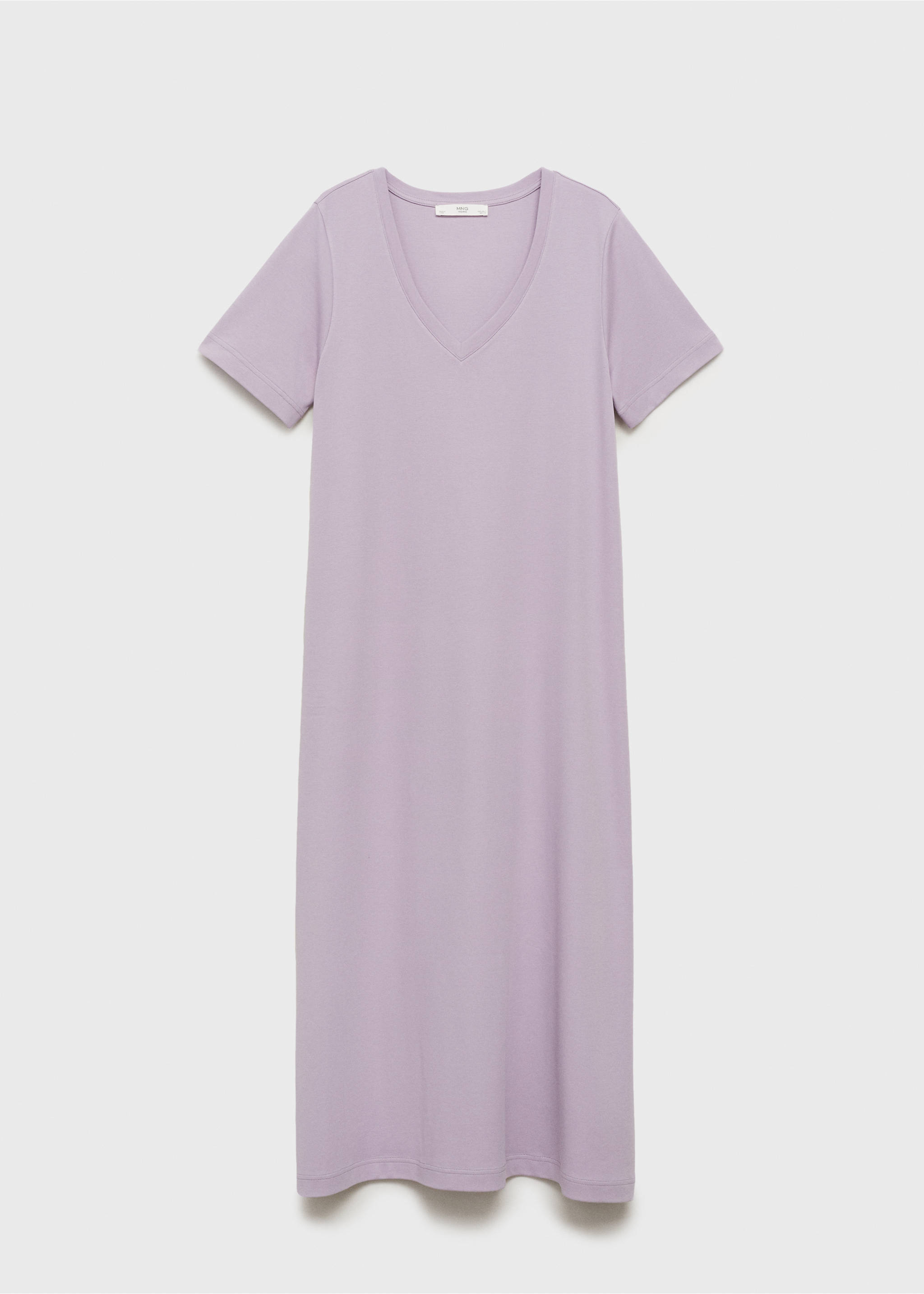Plain cotton nightgown - Article without model, Lavender. Ref: 87094072-00.